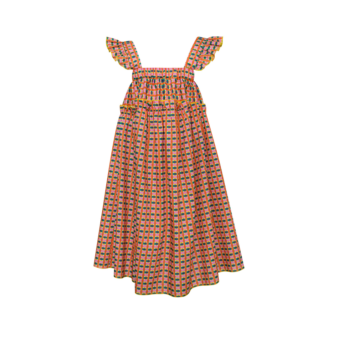 Cotton Maxi Dress Falter, Orange