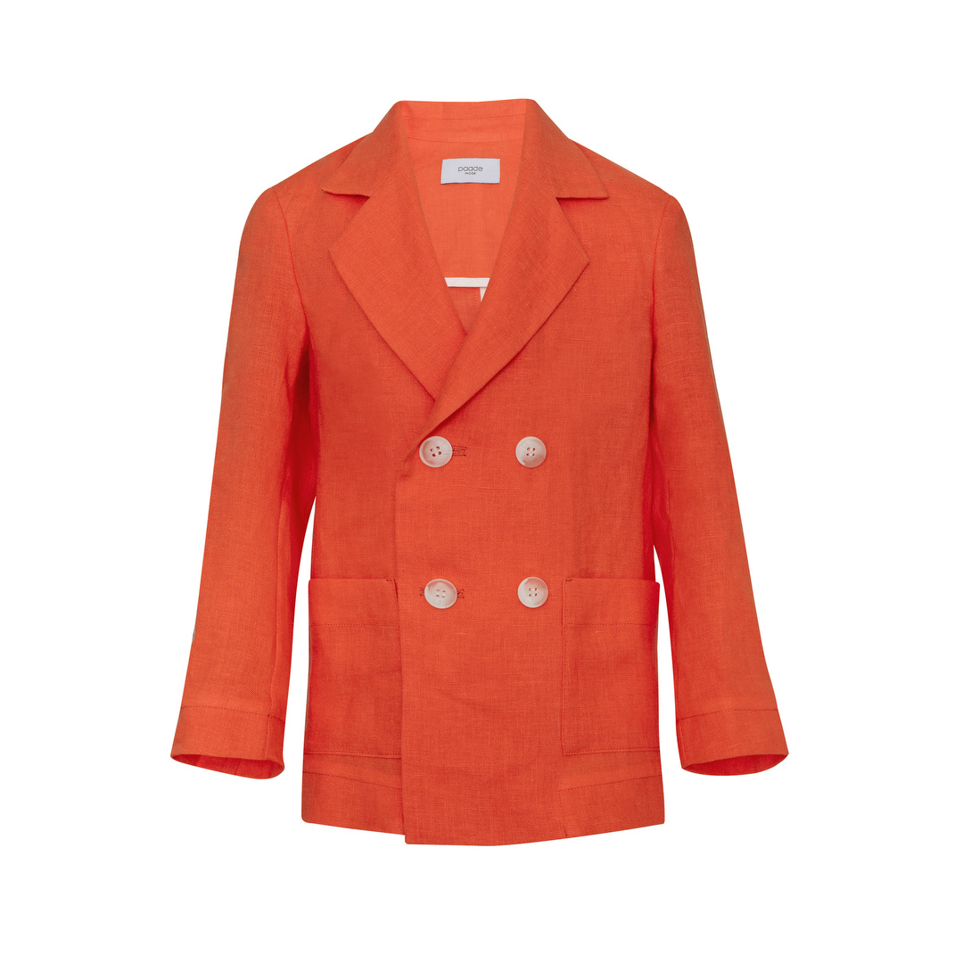 Linen Blazer Cruise Orange