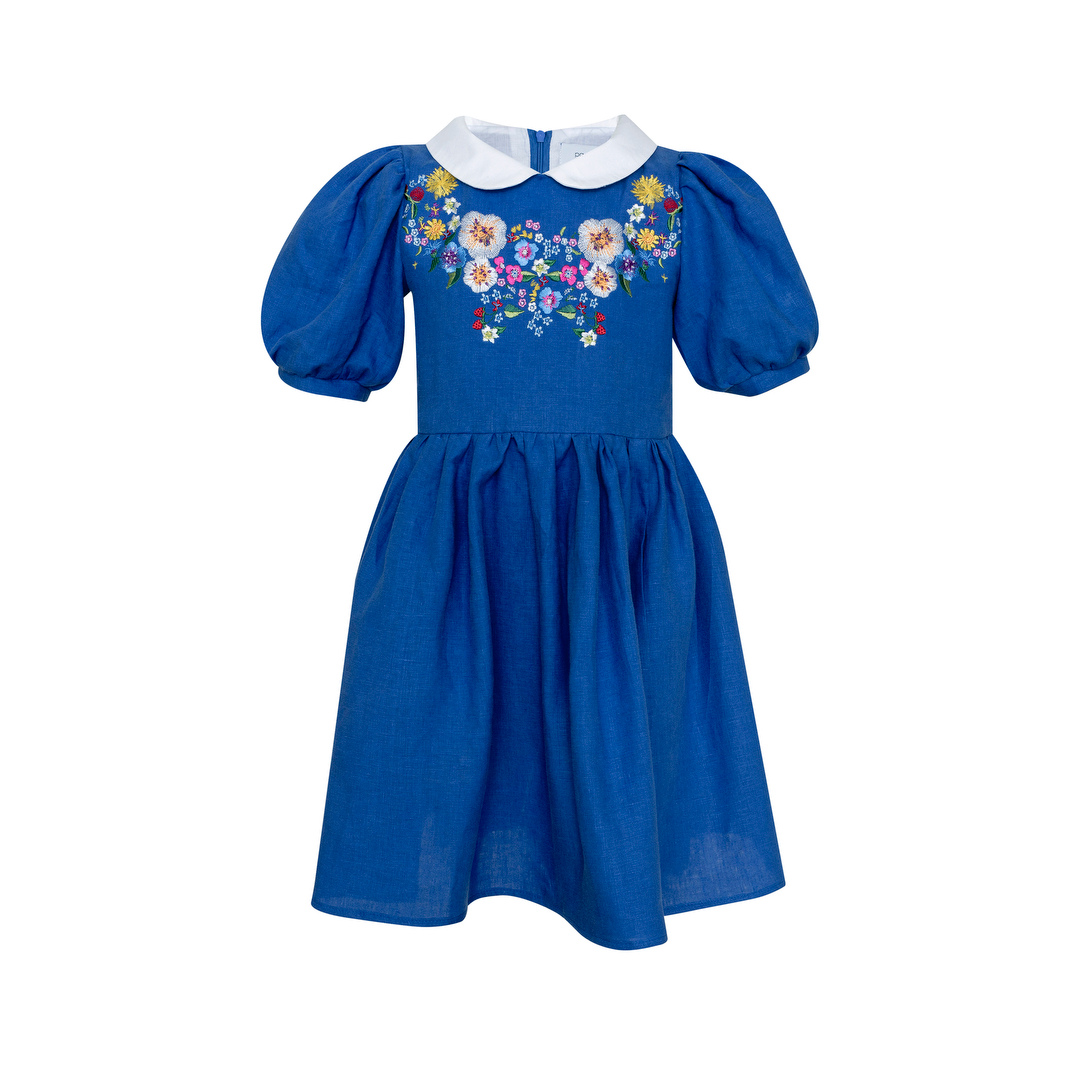 Linen Dress Cruise, Blue