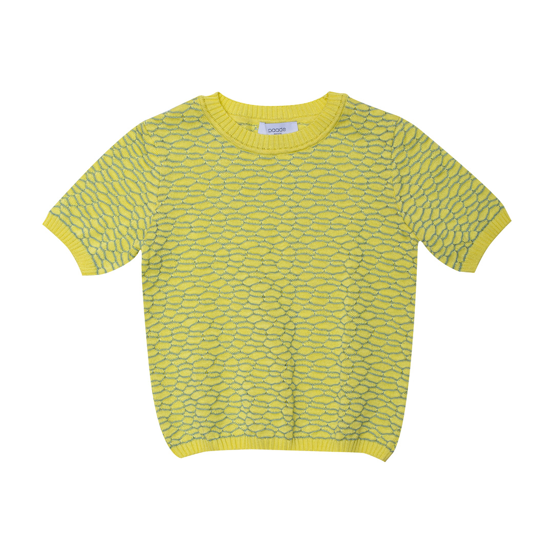 Pima Cotton Knit Top Pebbles, Yellow