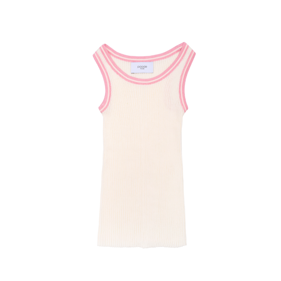 Seamless Tank Top Wave, Off White