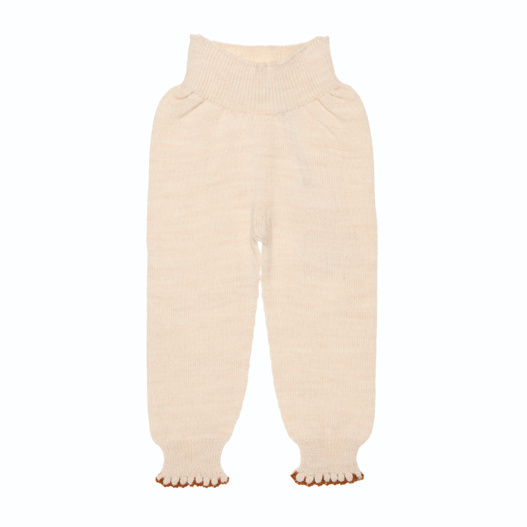 Wool Baby Trousers Bambi, White