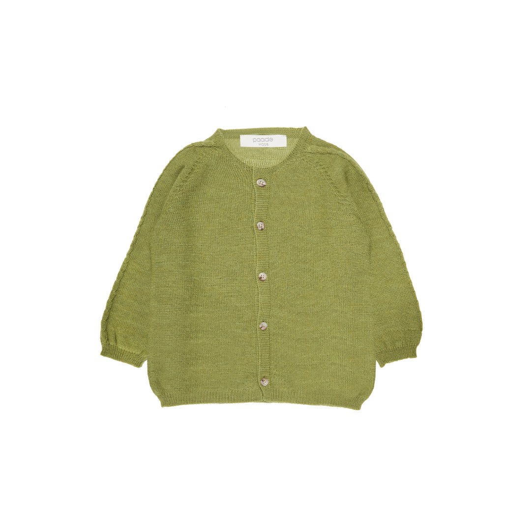 Wool Baby Cardigan Tempo, Green