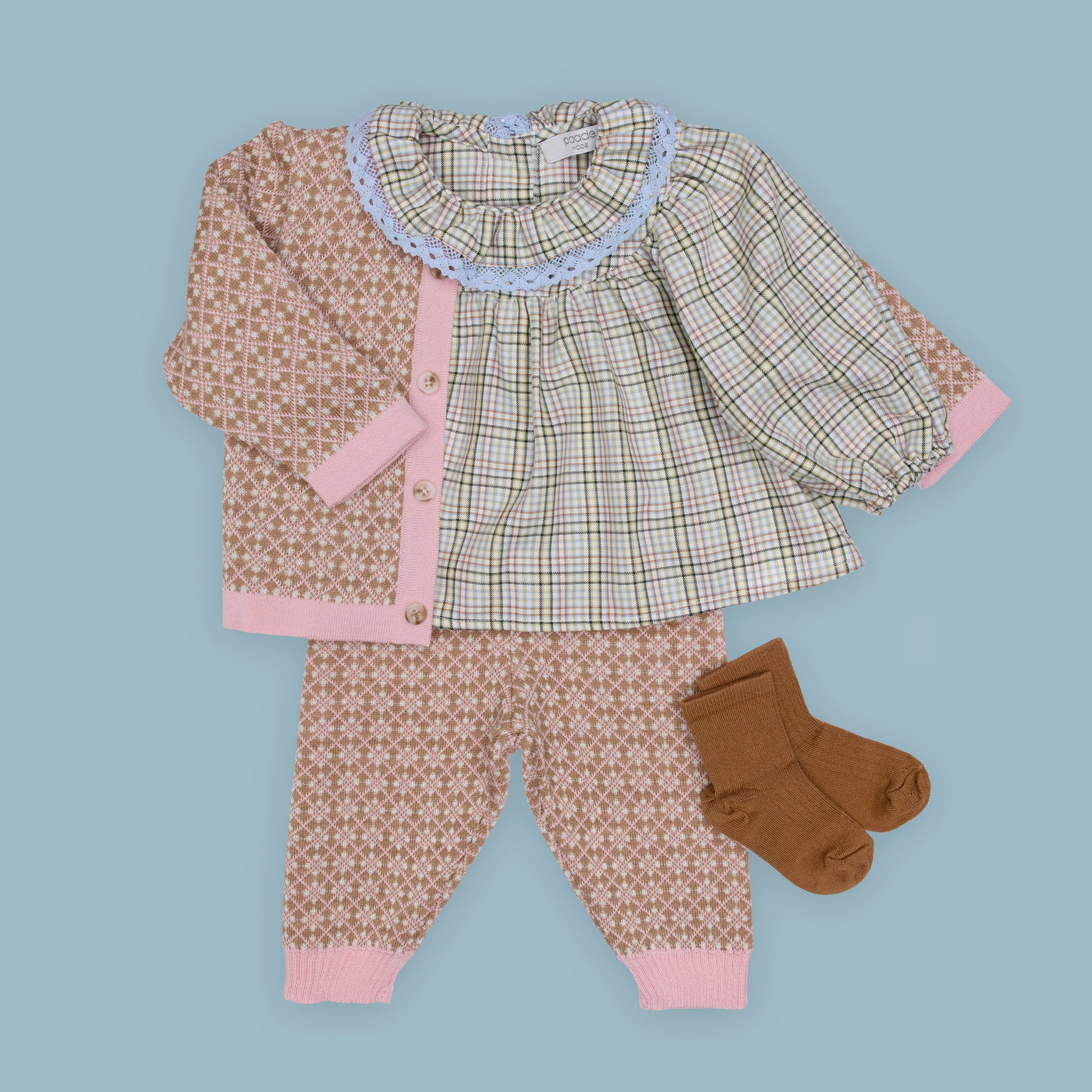 Morgan Merino Wool Baby Cardigan, Pink