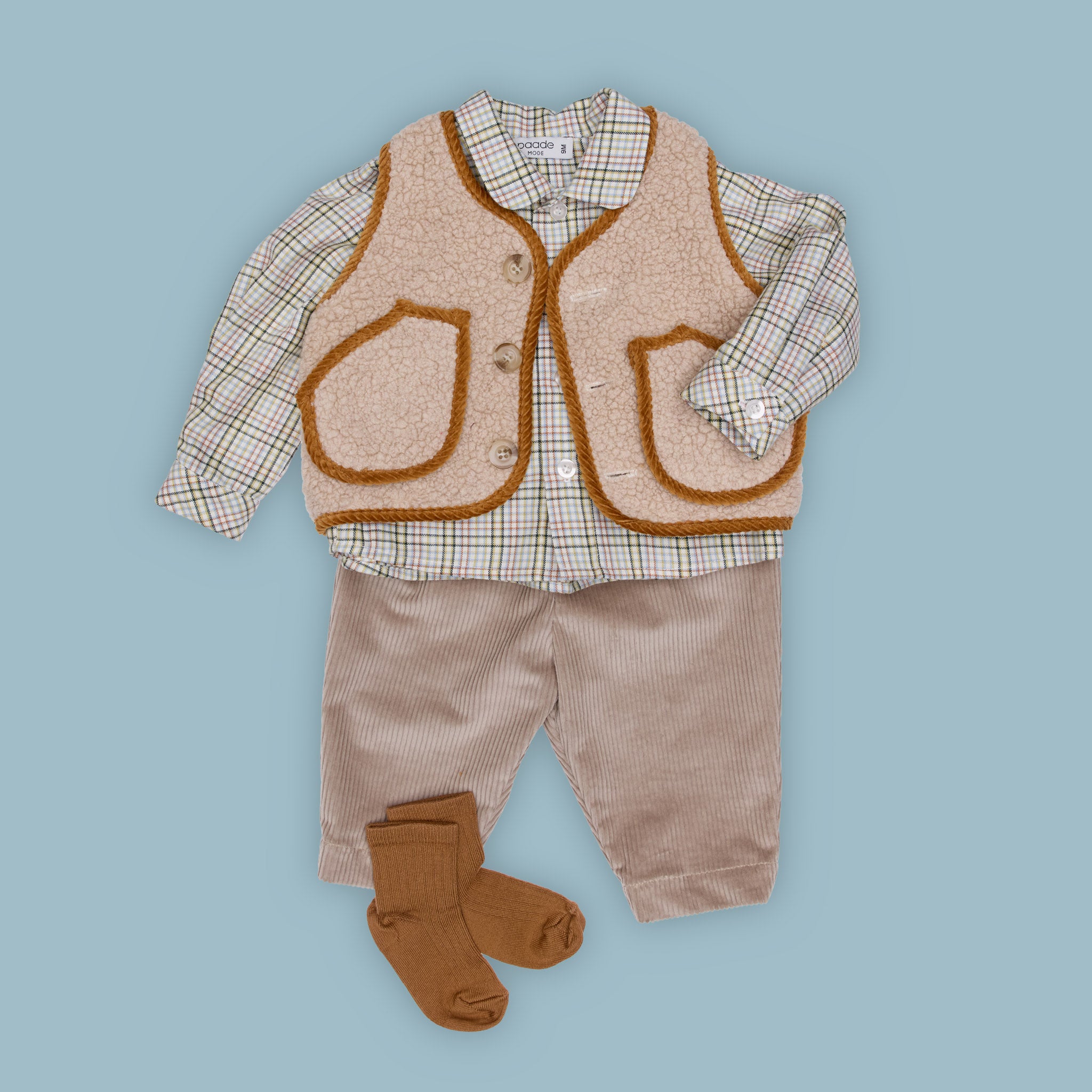 Otis Baby Trousers Corduroy, Grey