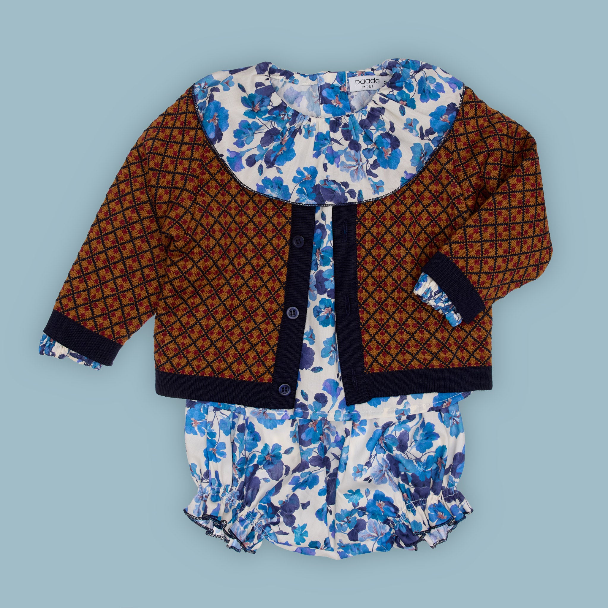 Morgan Merino Wool Baby Cardigan, Caramel