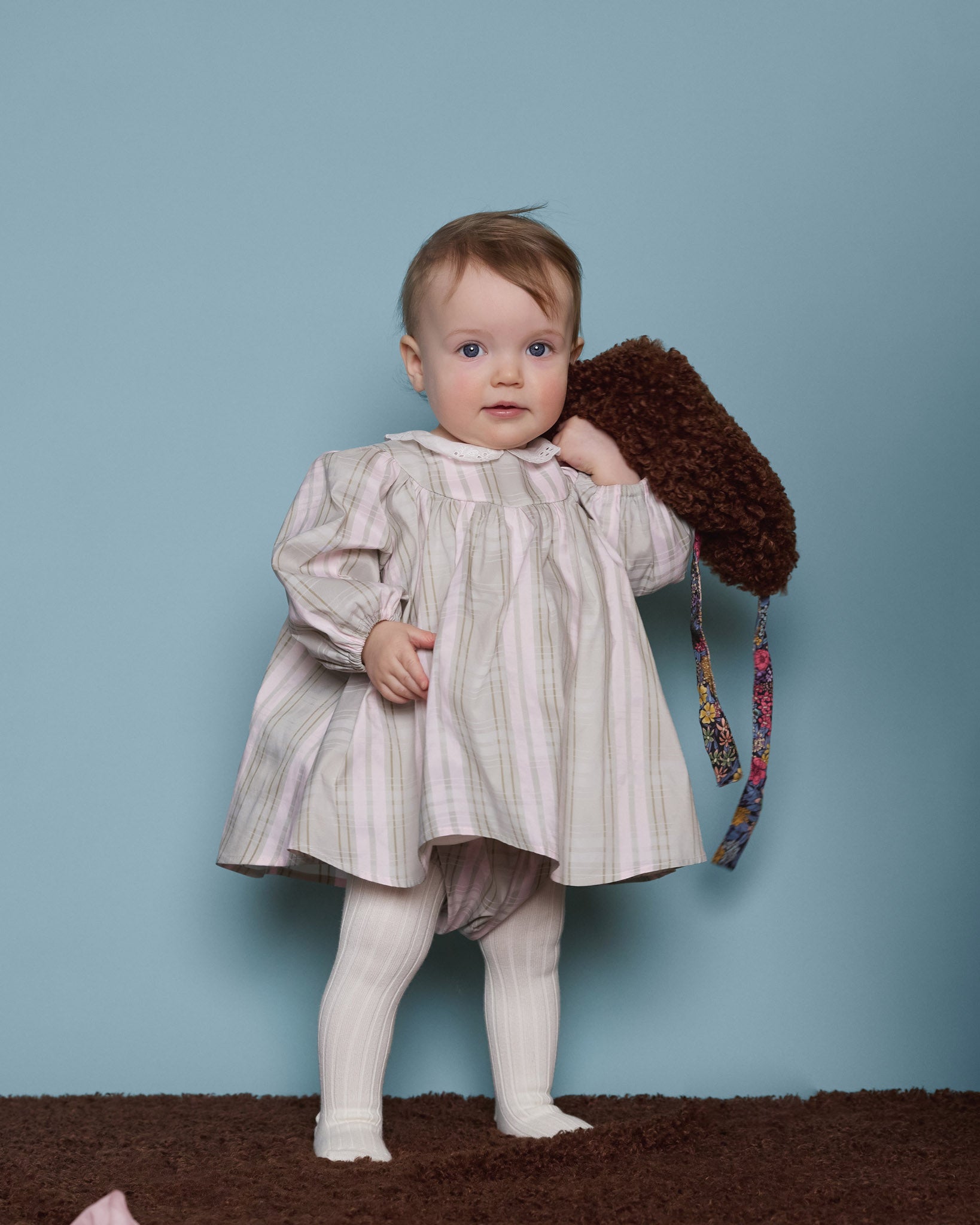 Juliet Baby Dress and Bloomers Set Tafeta, Pink