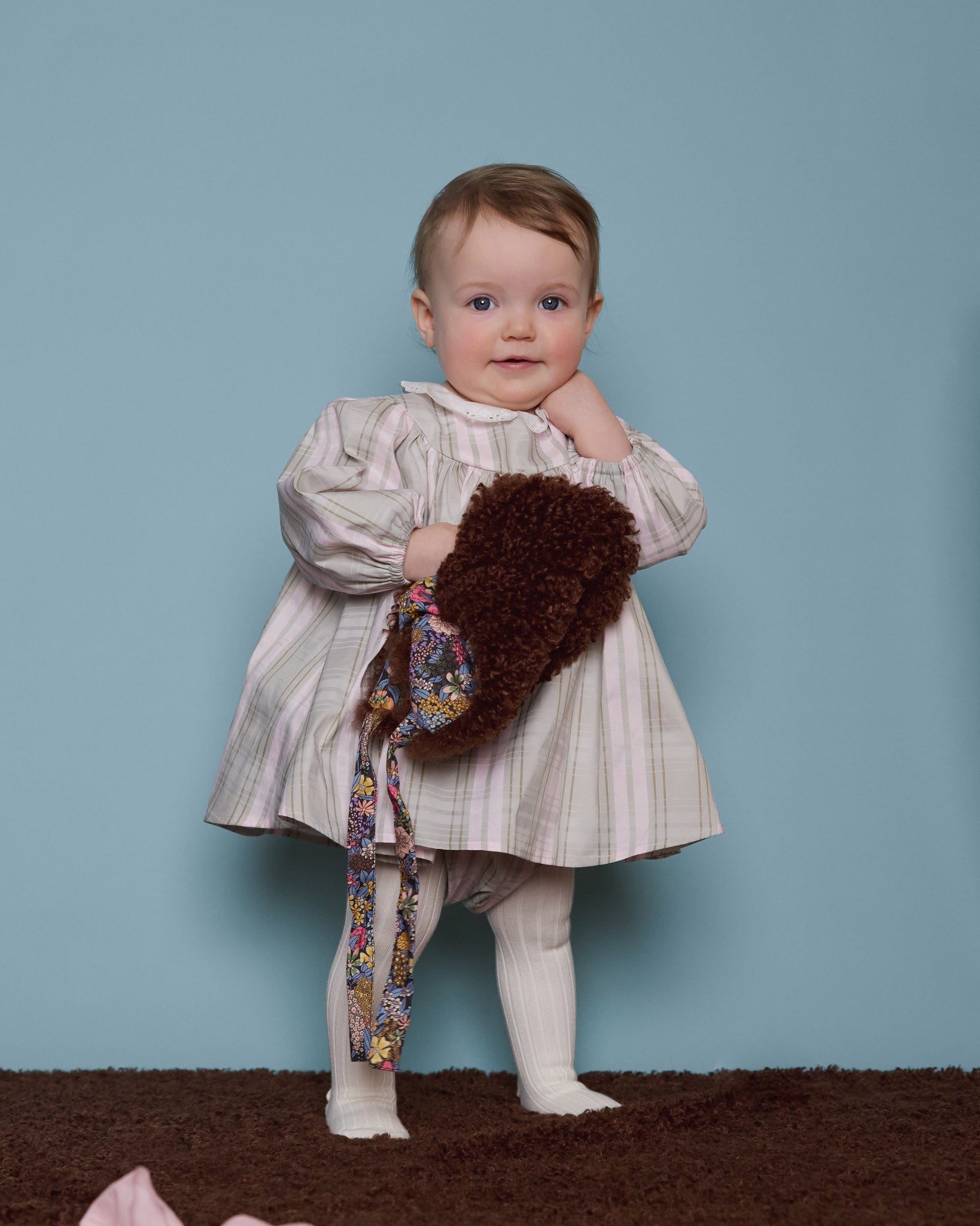 Juliet Baby Dress and Bloomers Set Tafeta, Pink
