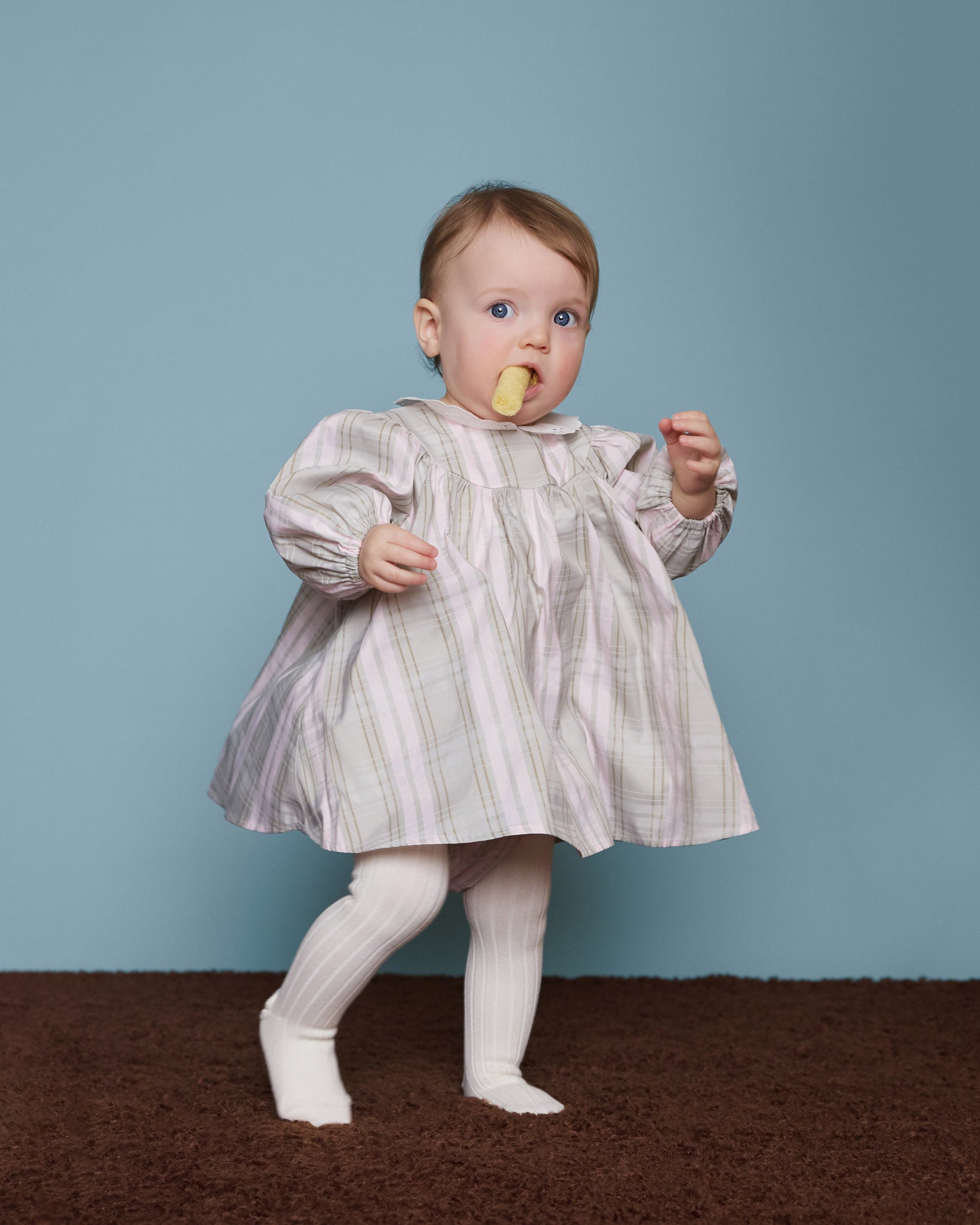 Juliet Baby Dress and Bloomers Set Tafeta, Pink