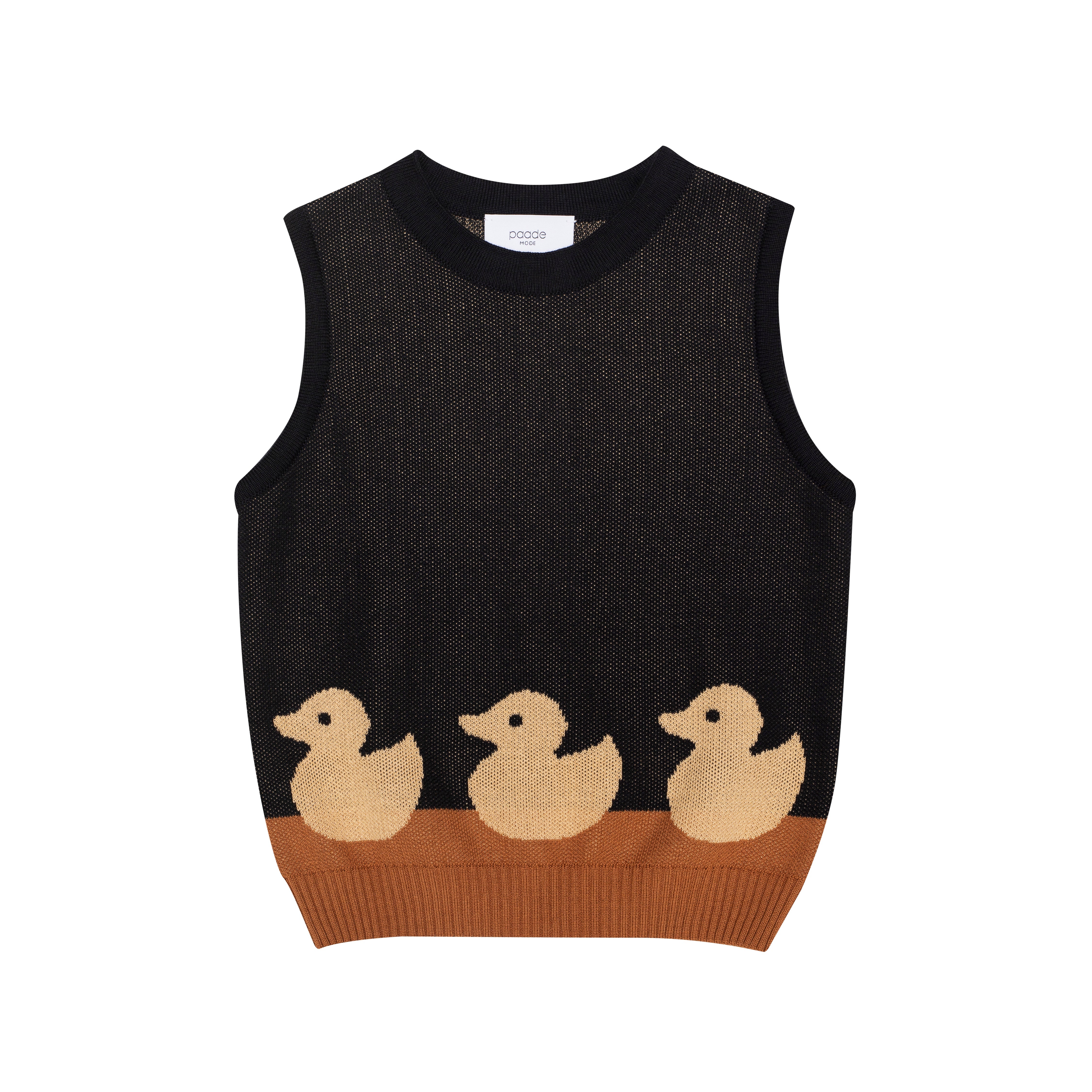 Knit Cotton Top Duck, Black