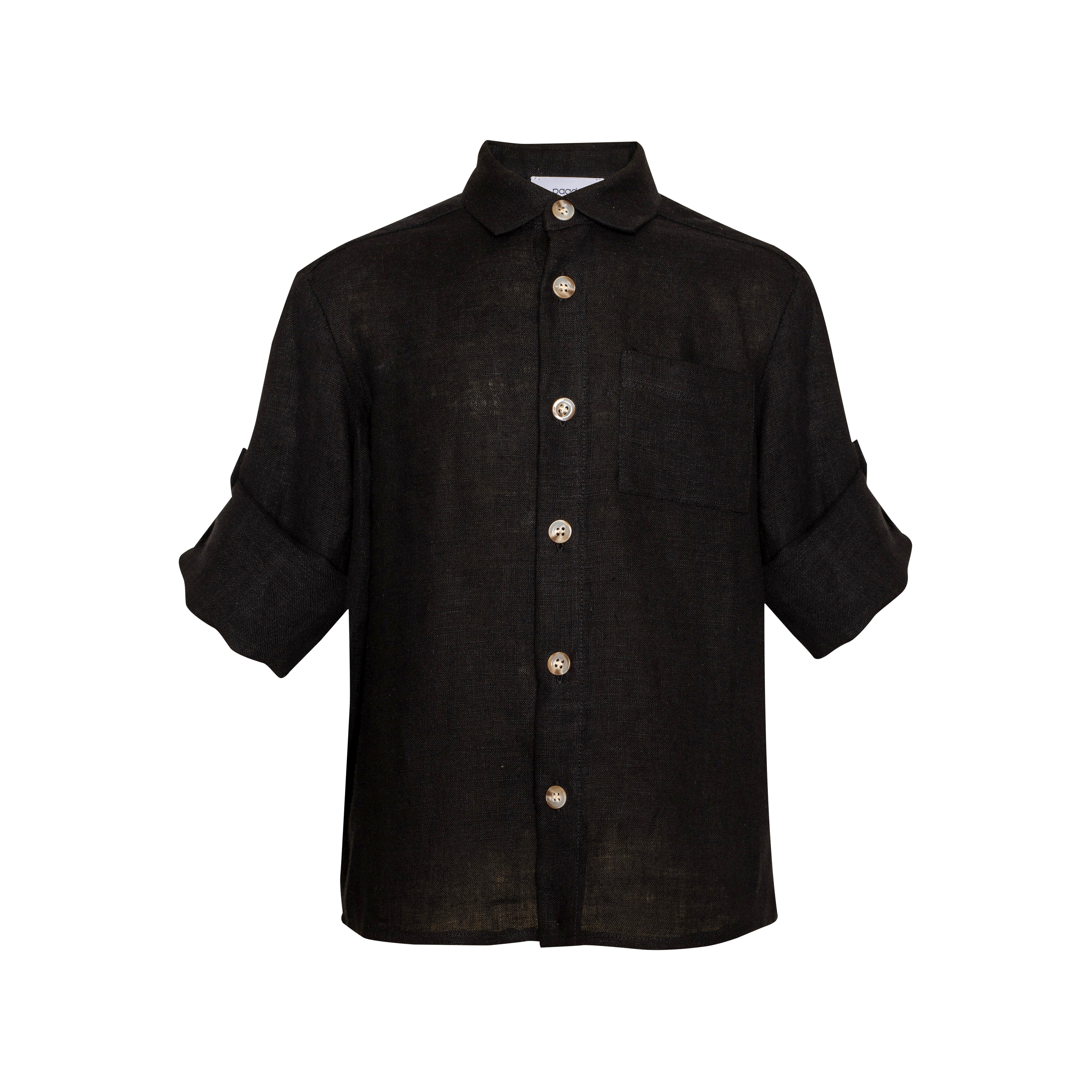 Linen Shirt Afternoon, Black