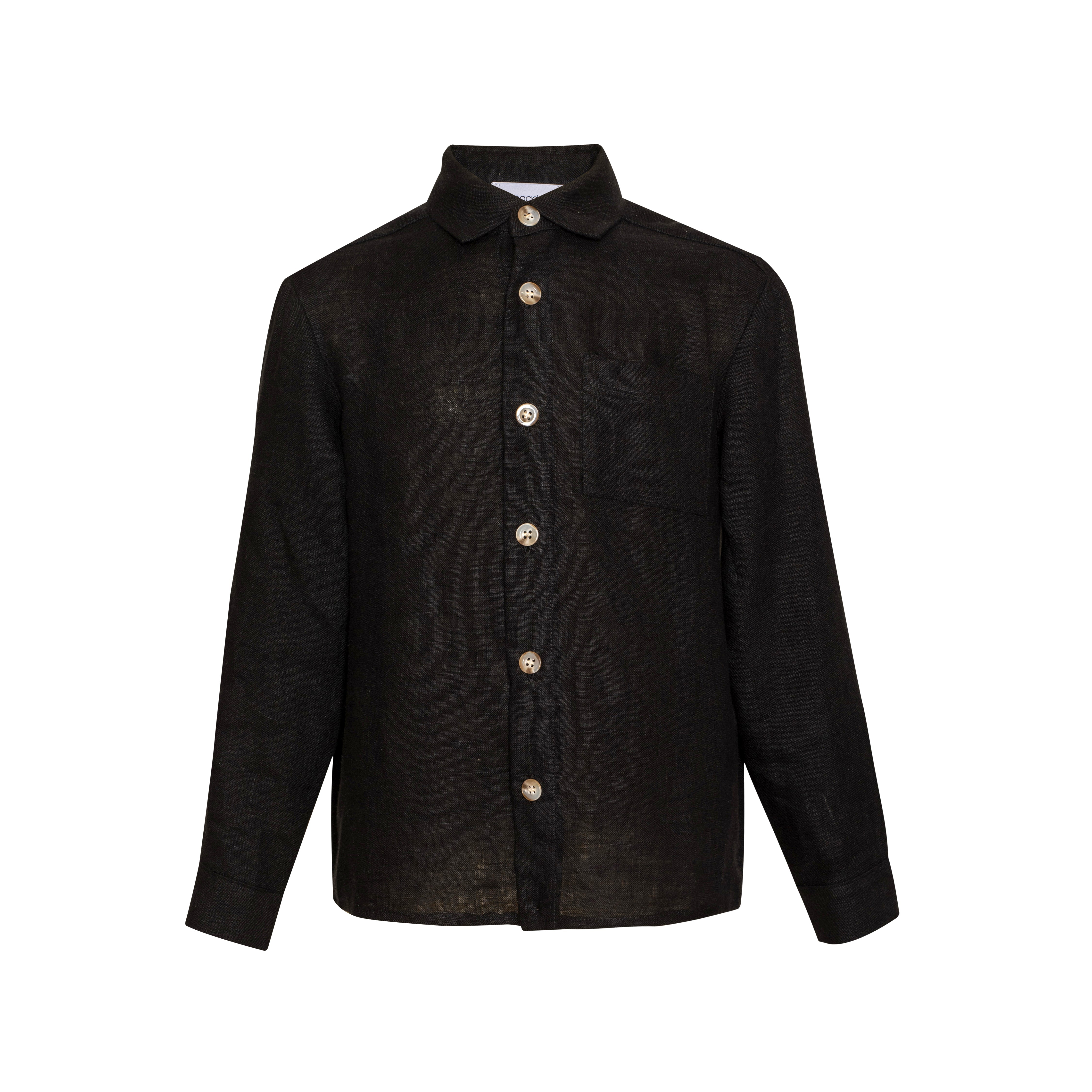 Linen Shirt Afternoon, Black