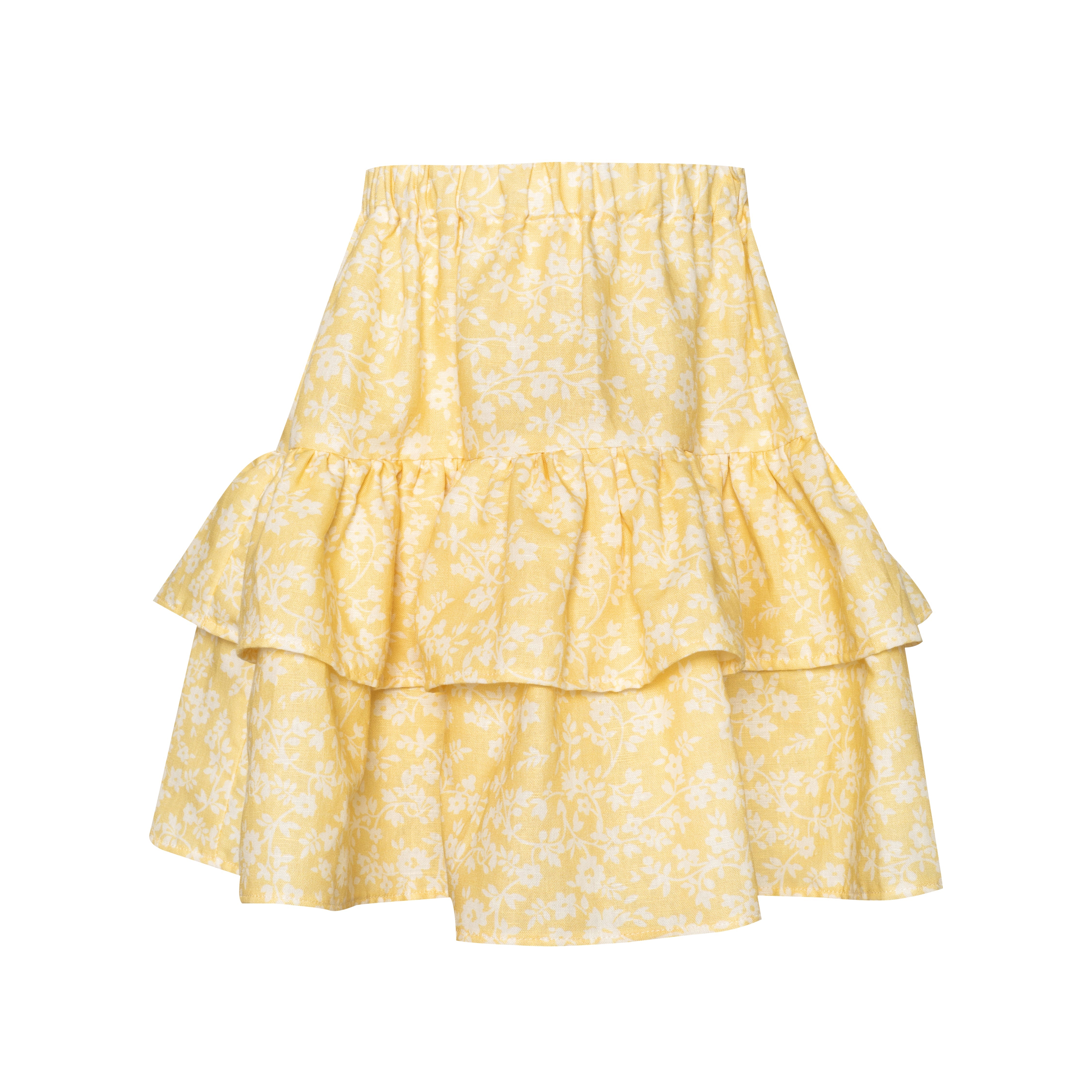 Linen-blend Skirt Mimi, Yellow