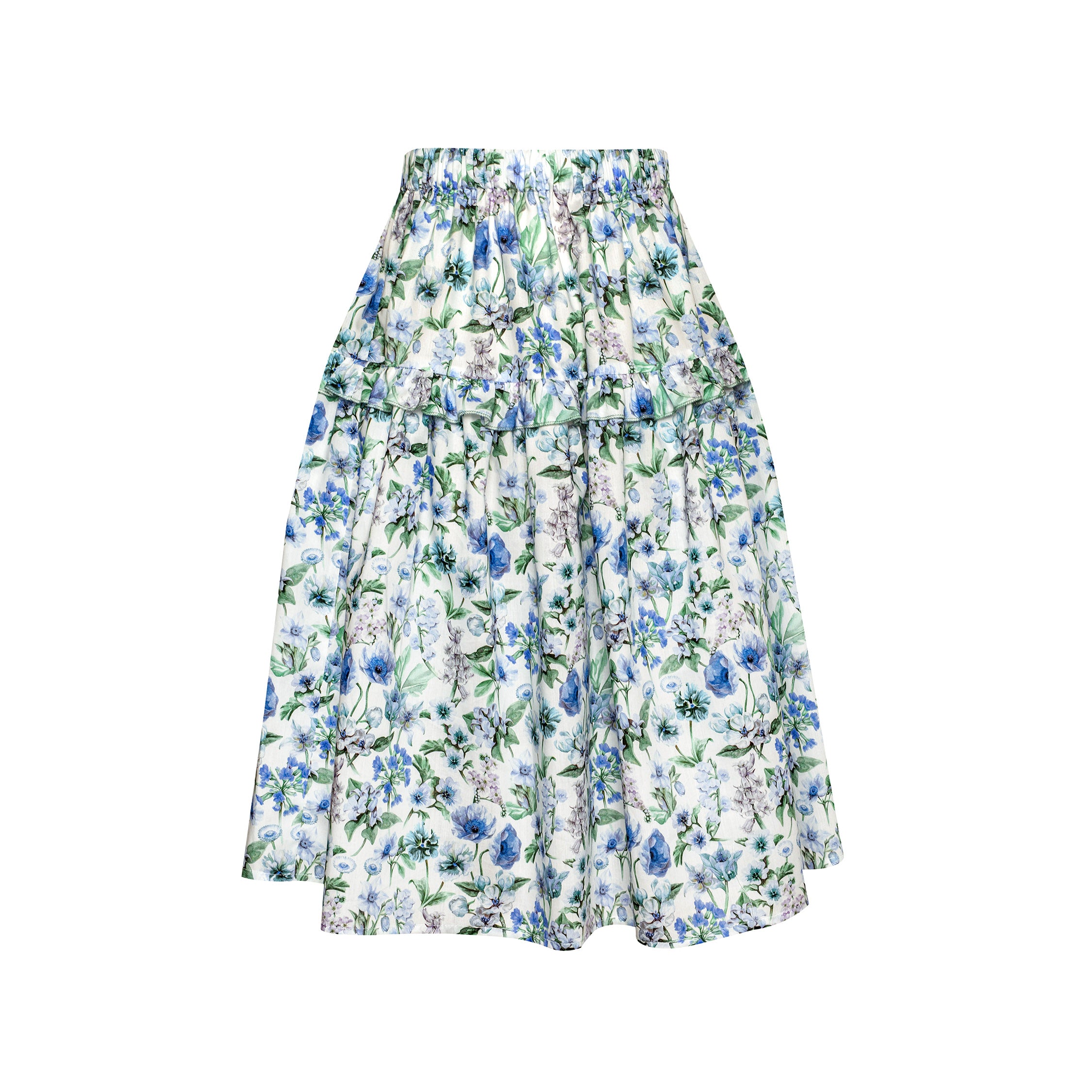 Cotton Long Skirt Fairytale, Blue