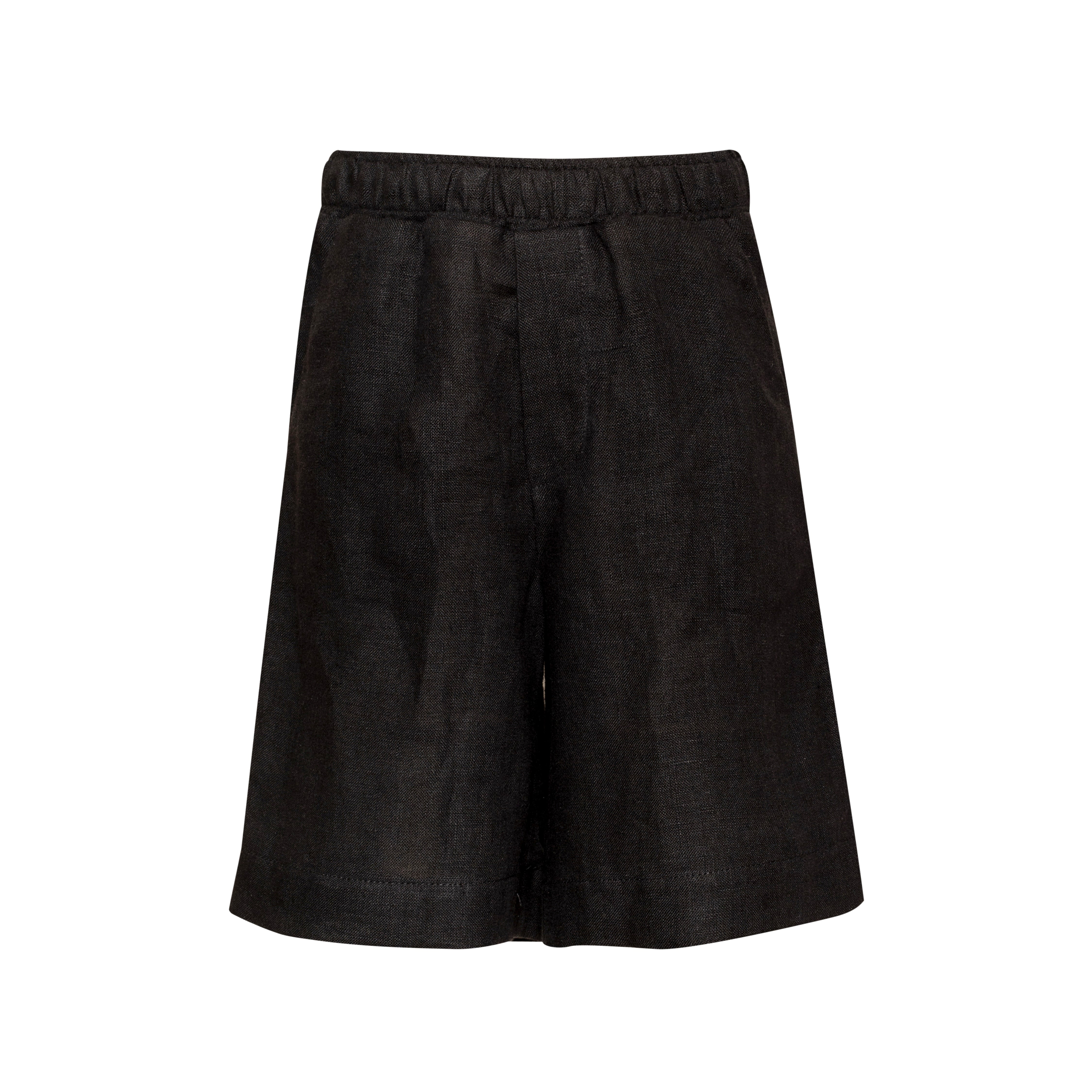 Linen Classic Shorts Afternoon, Black