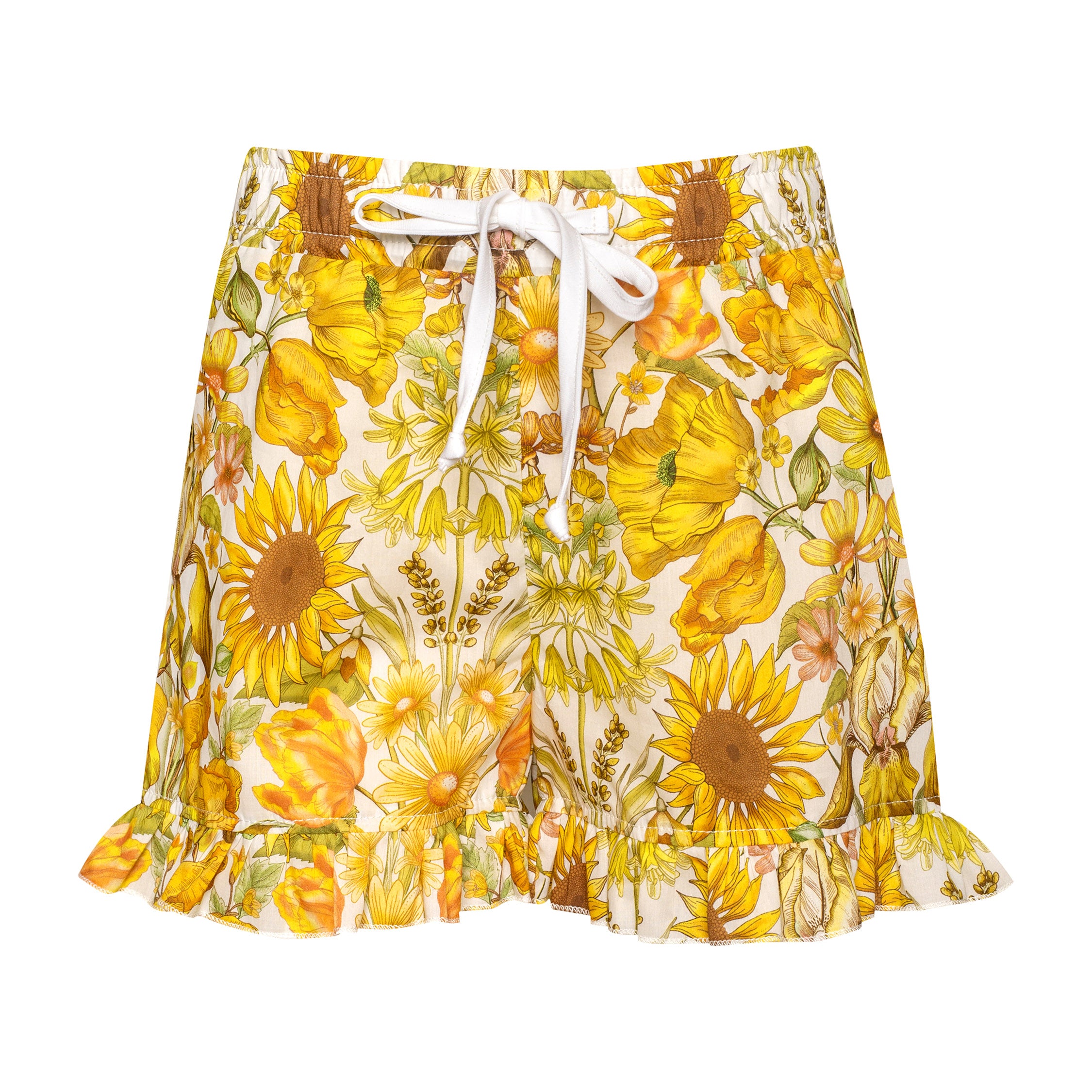 Cotton Shorts Sunflower, Yellow