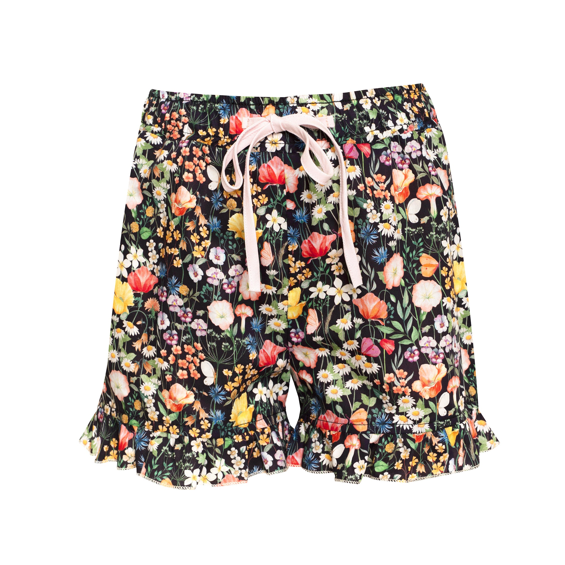 Cotton Shorts Wildflower, Black