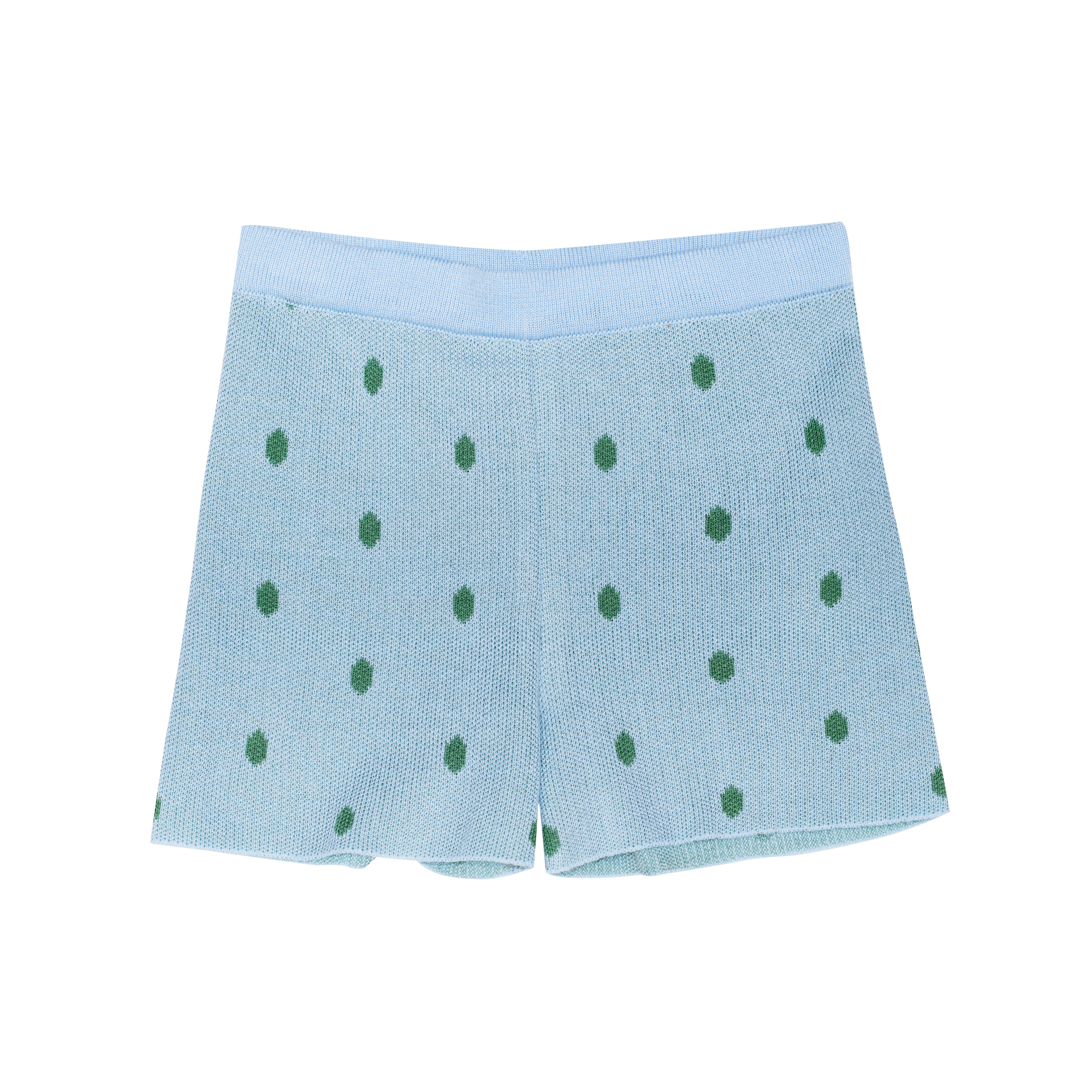 Knit Cotton Shorts Berry, Blue