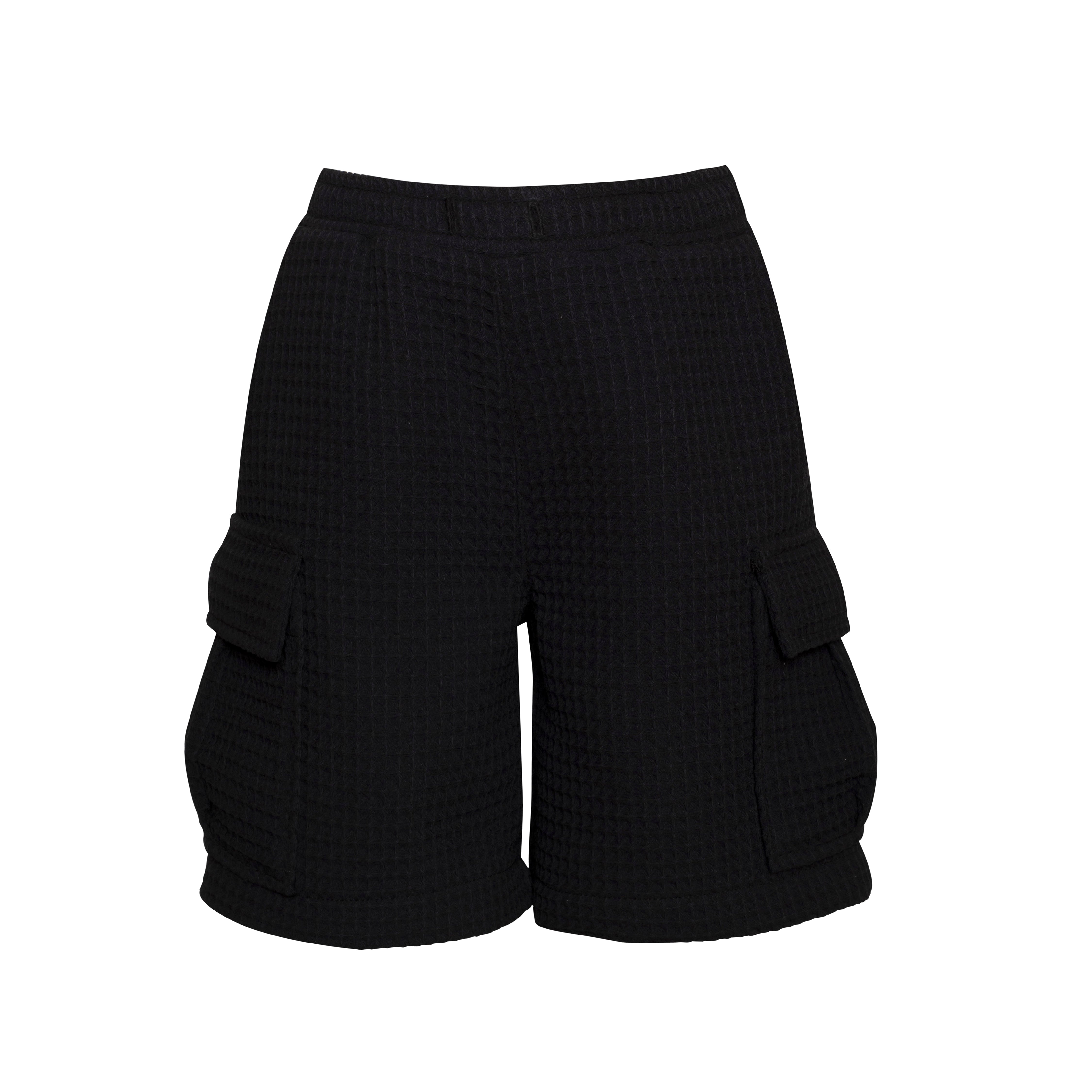 Cotton Cargo Shorts Mari, Black