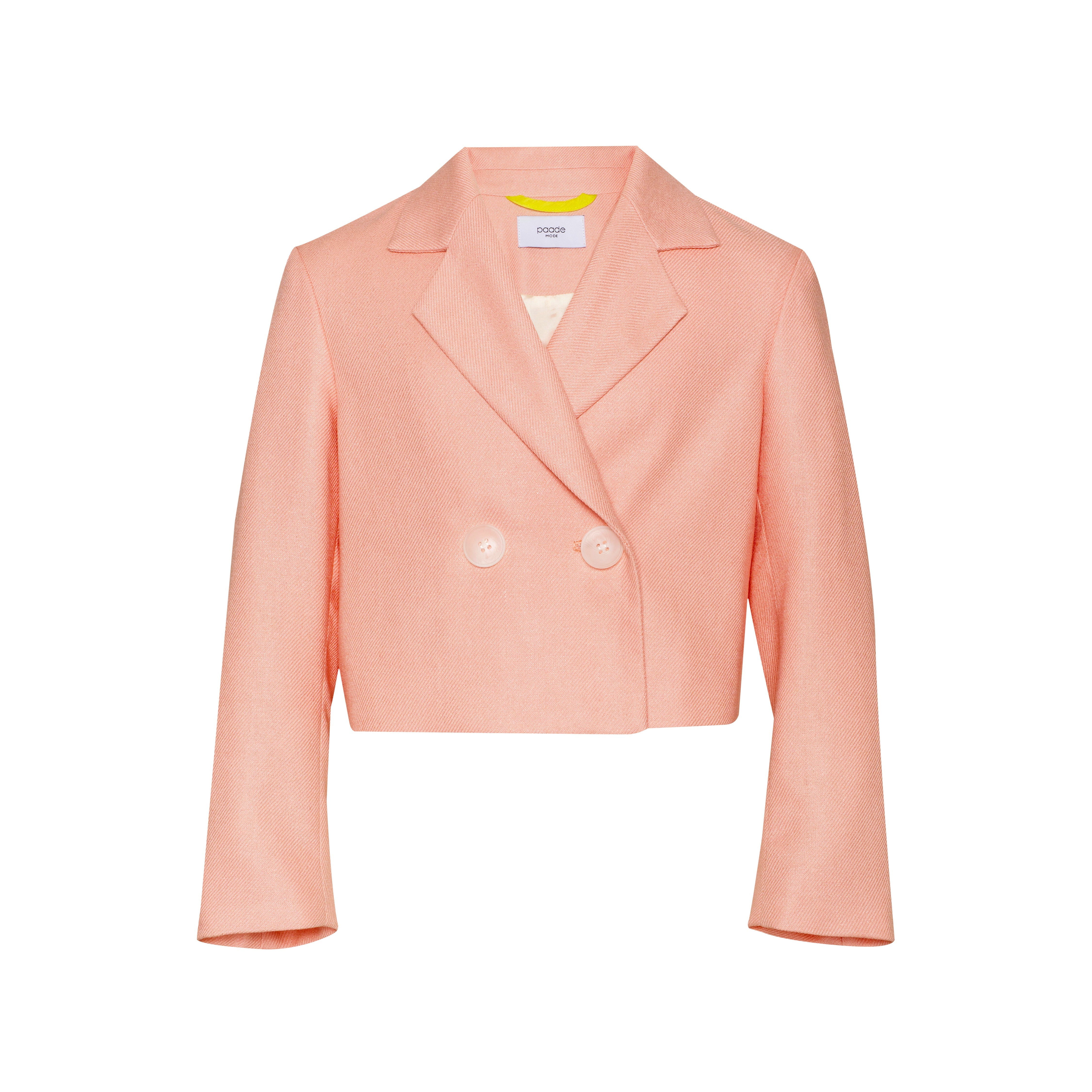 Linen-blend Crop Jacket Sunlit, Pink