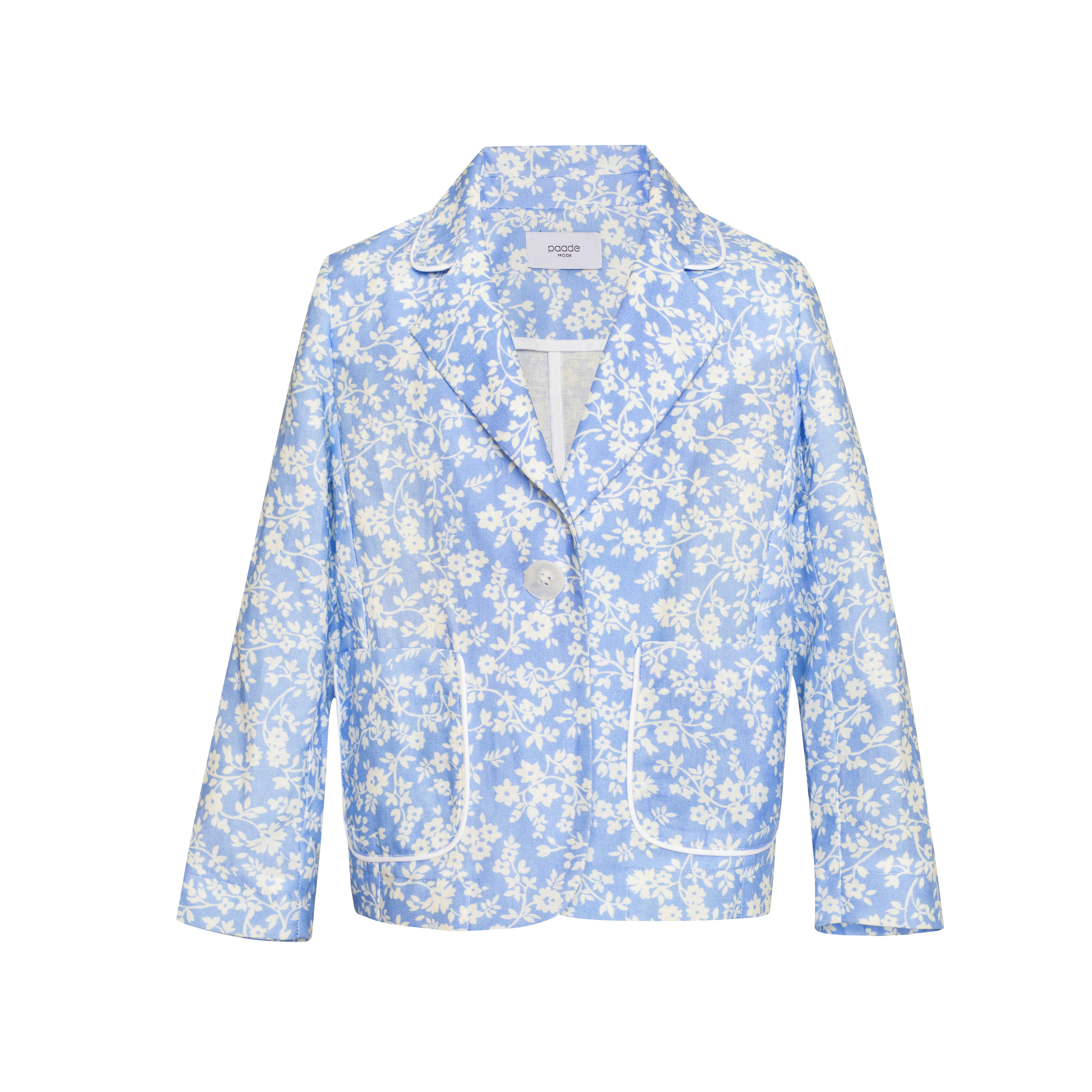 Linen-blend Jacket Mimi, Blue