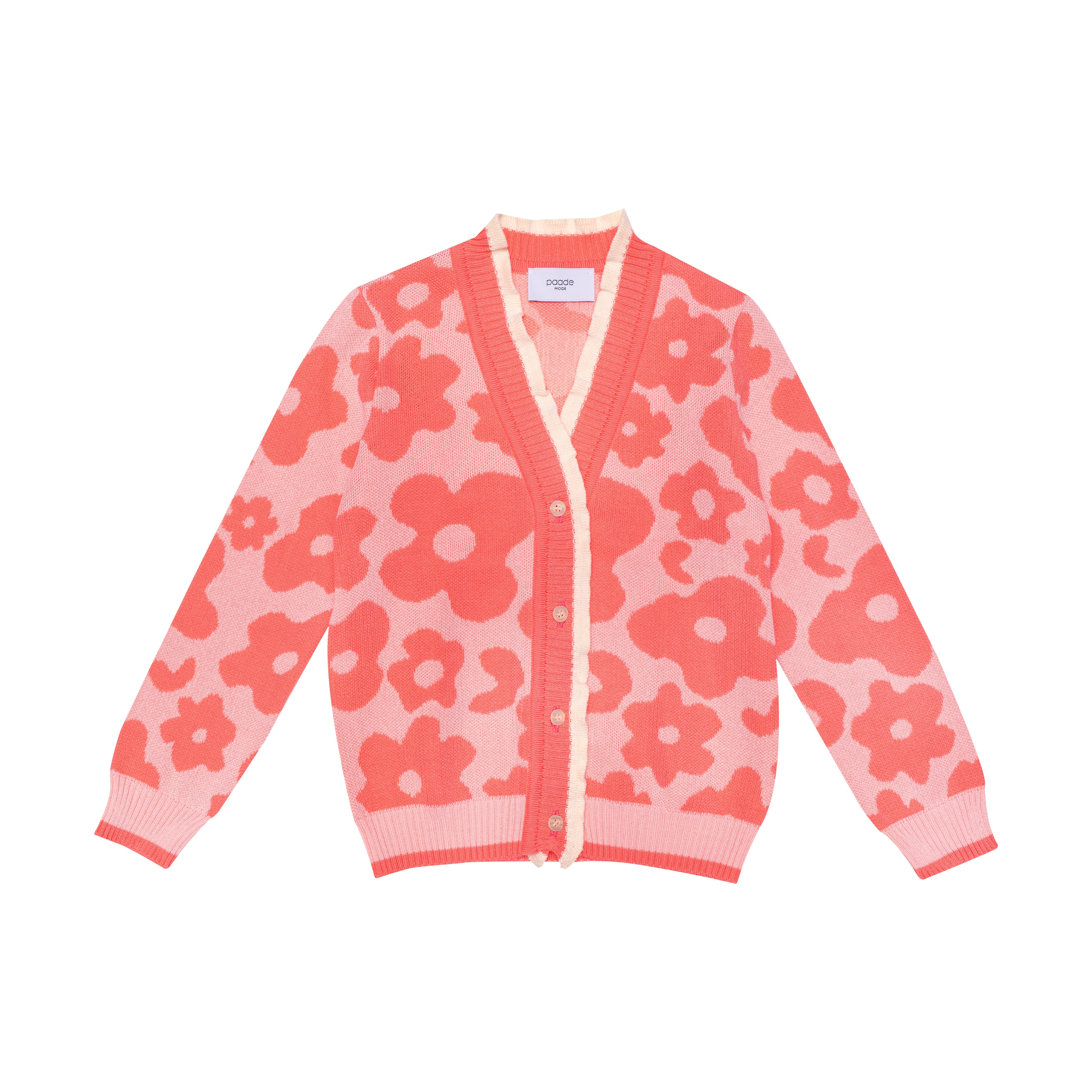 Knit Cotton Cardigan Daisy, Pink