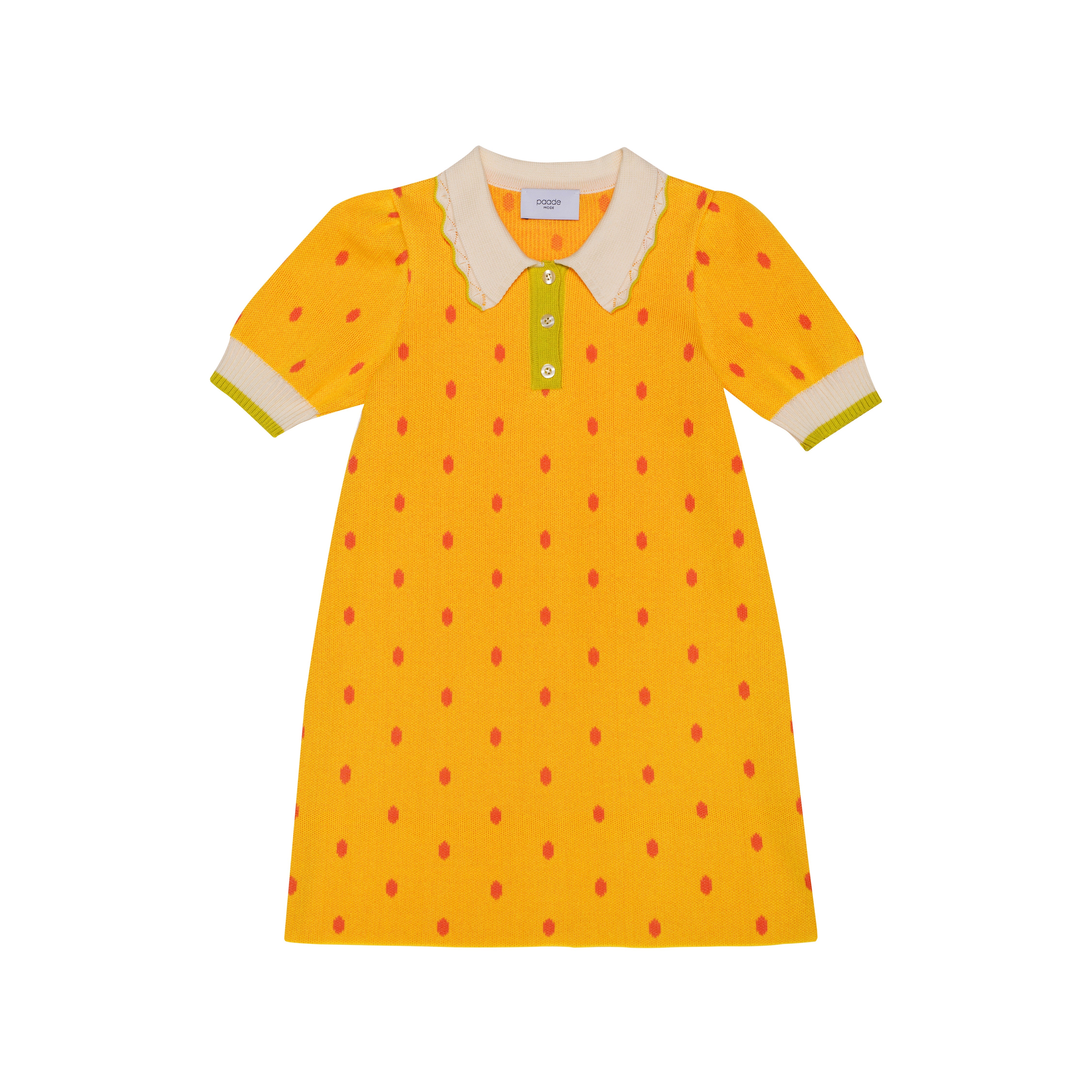 Knit Cotton Dress Berry, Yellow