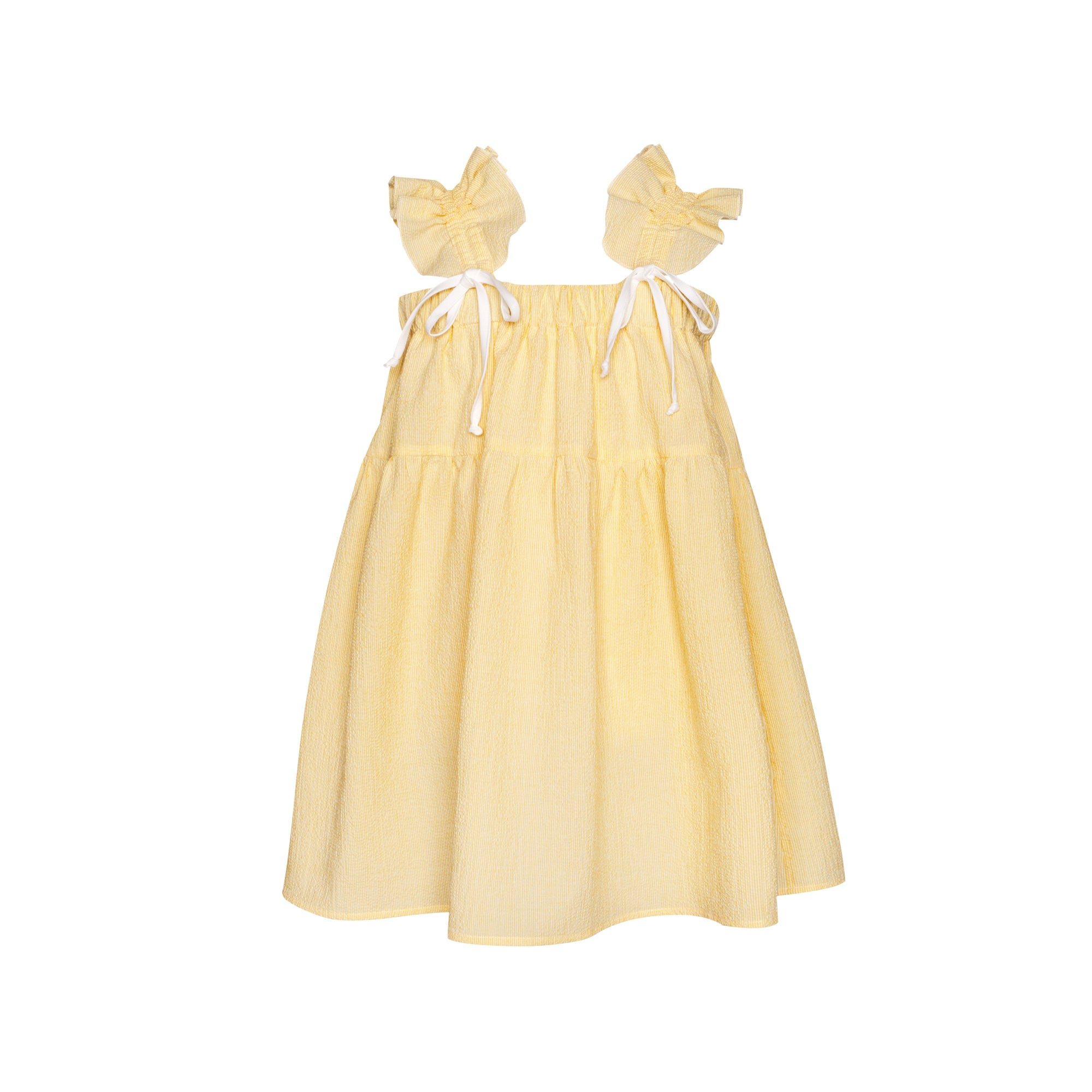 Cotton Dress with Ruffles Lily, Yellow