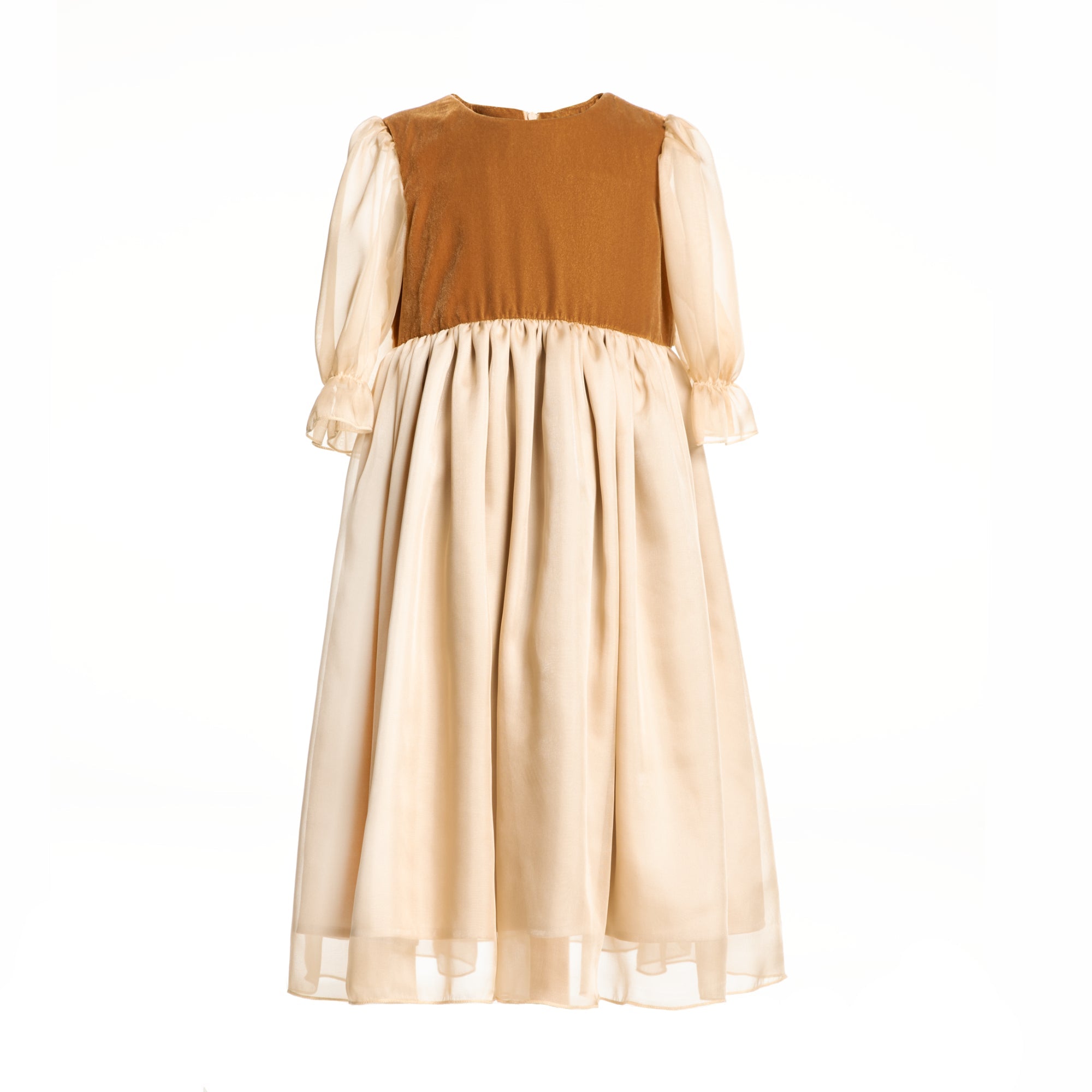 Silk Maxi Dress Celeste, Gold