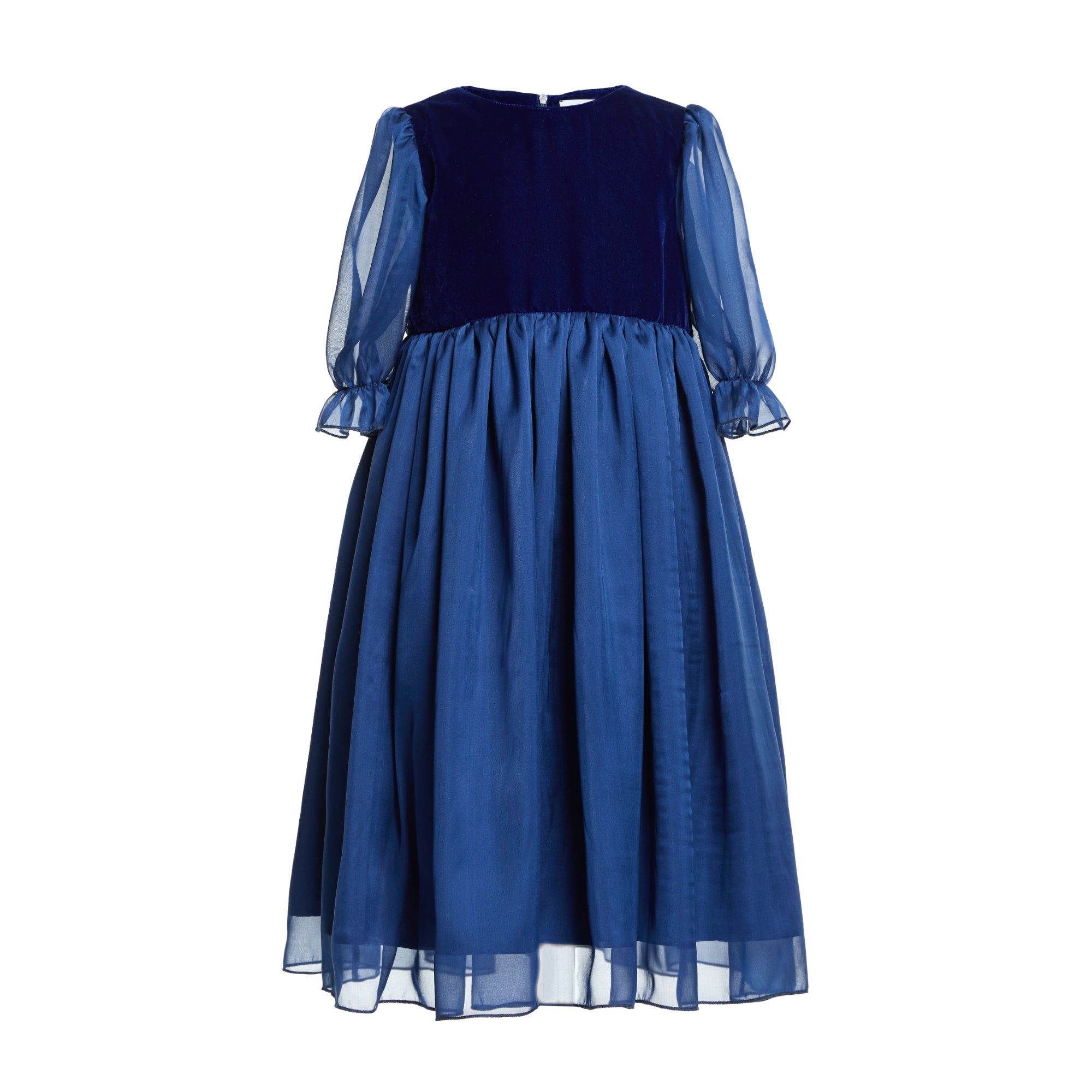 Silk Maxi Dress Celeste, Blue