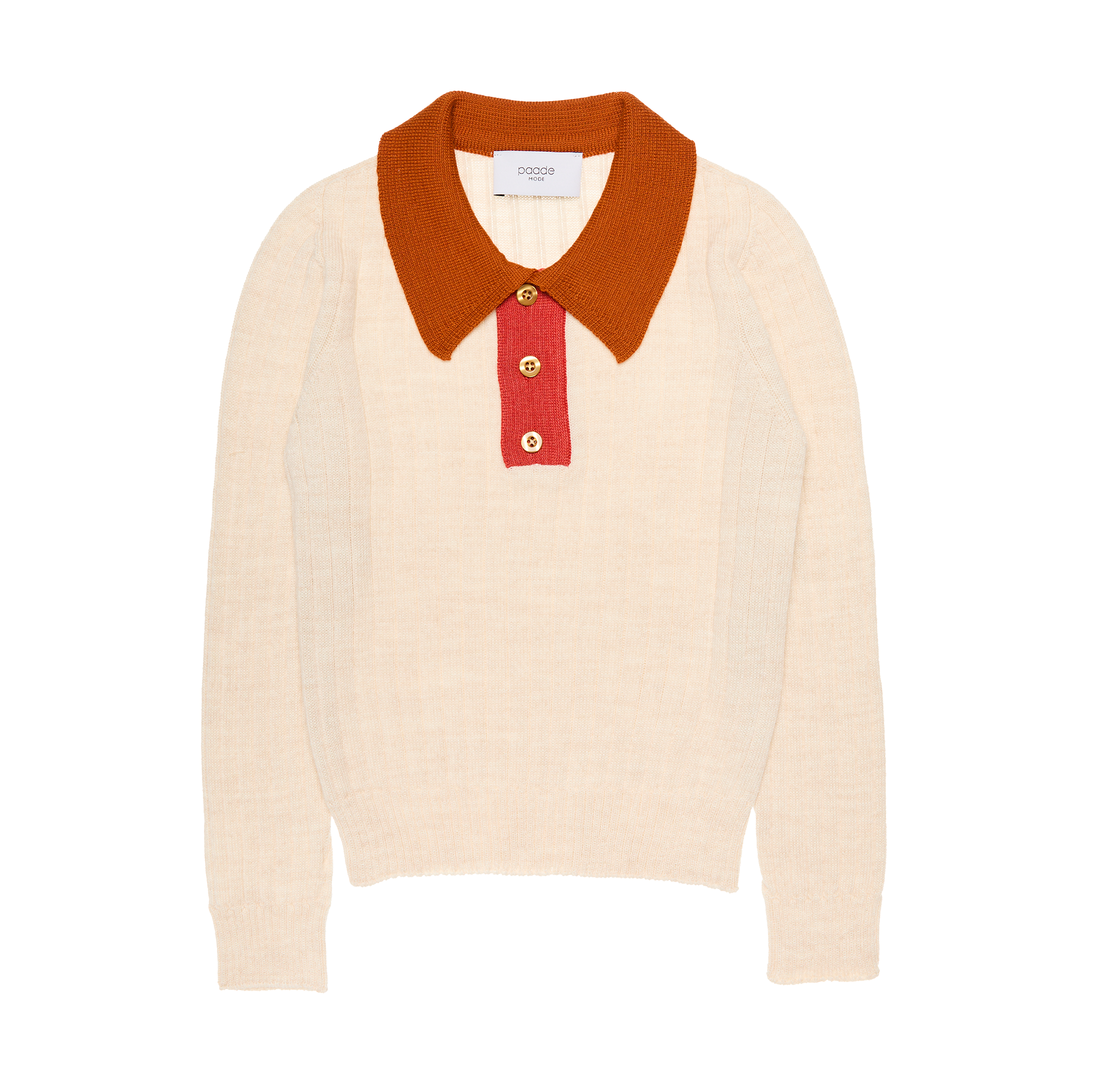 Wool Seamless Polo Shirt, White