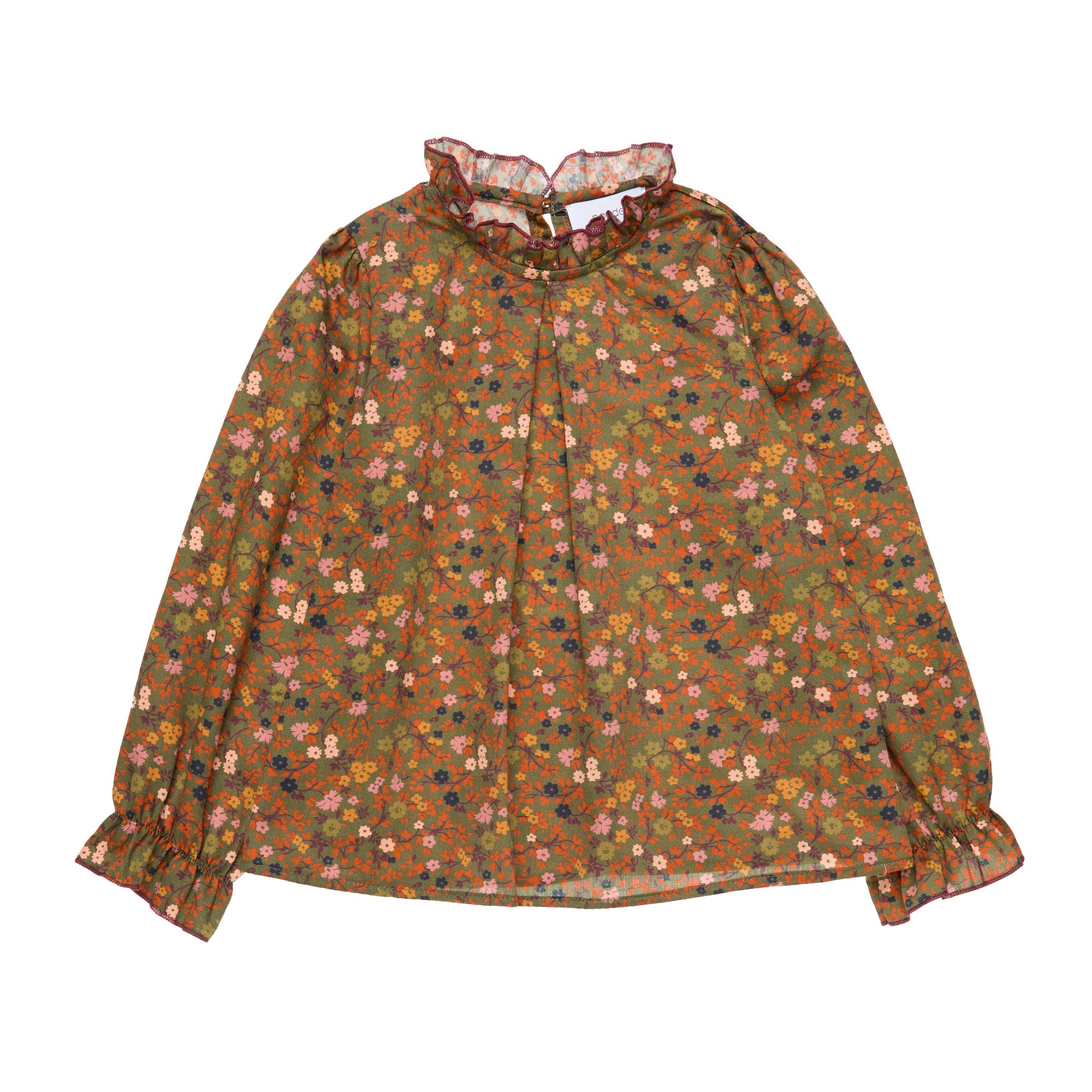 Cotton Blouse Fiorella, Green