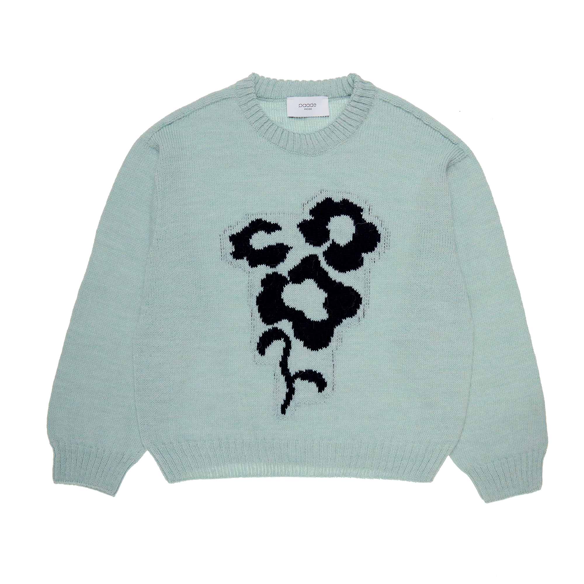 Wool Sweater Flower Tempo, Light Blue