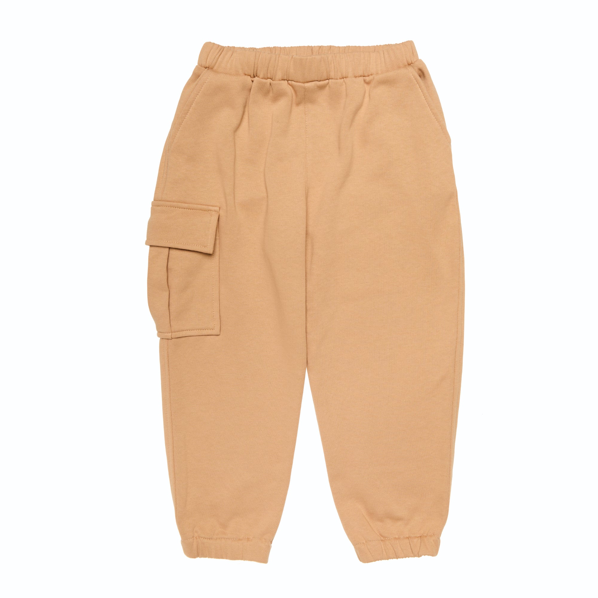 Organic Cotton Cargo Joggers Luca, Camel
