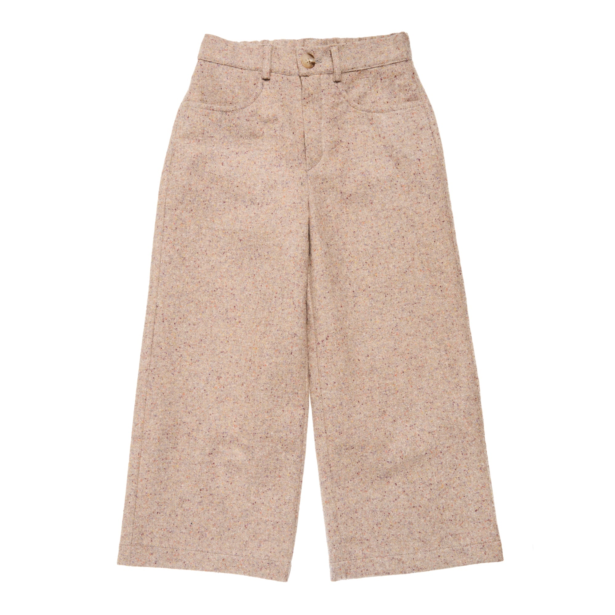 Wool Wide Leg Trousers Avena, Grey