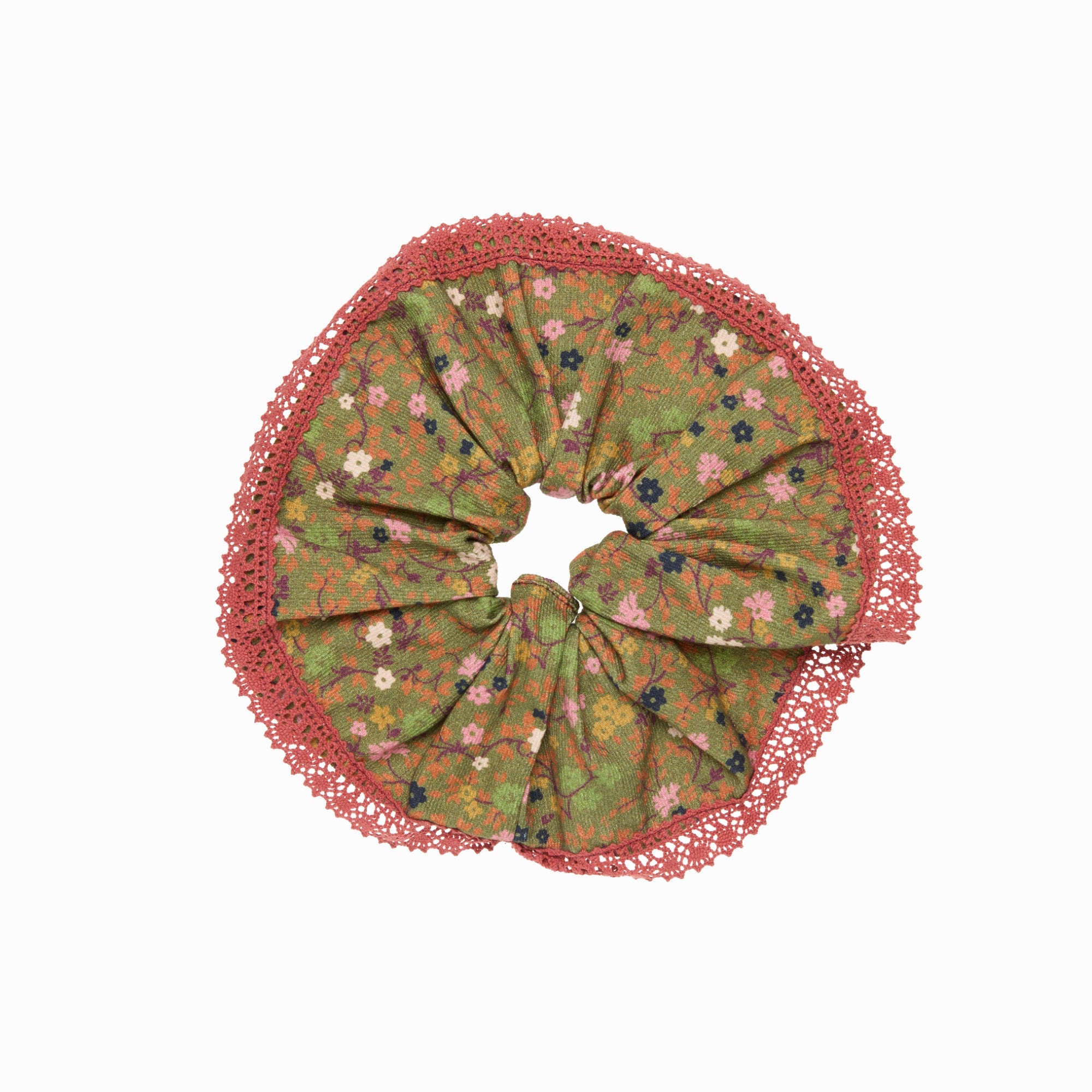 Cotton Scrunchy Fiorella, Green