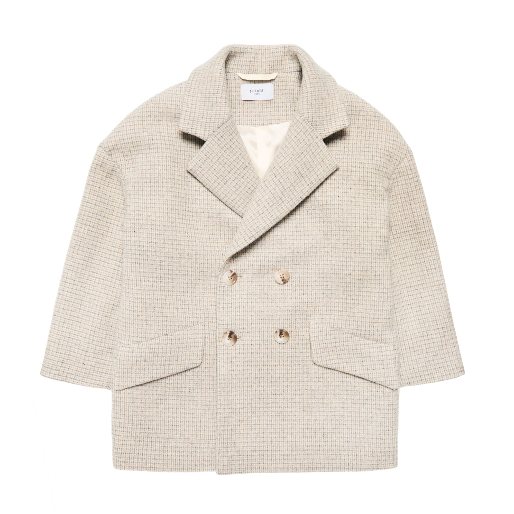 Wool Oversized Coat Perla, Grey