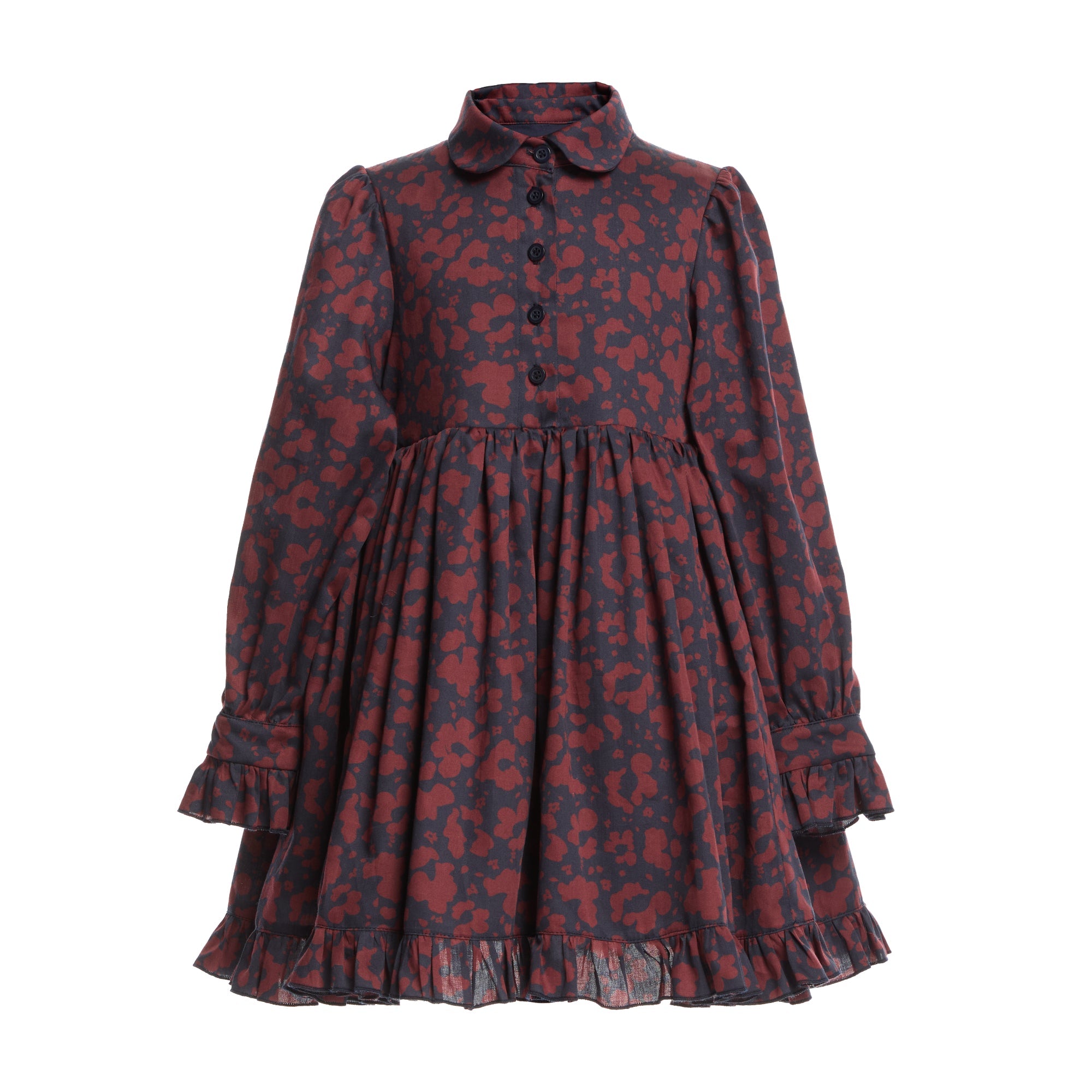 Cotton Shirtdress Cara, Aubergine
