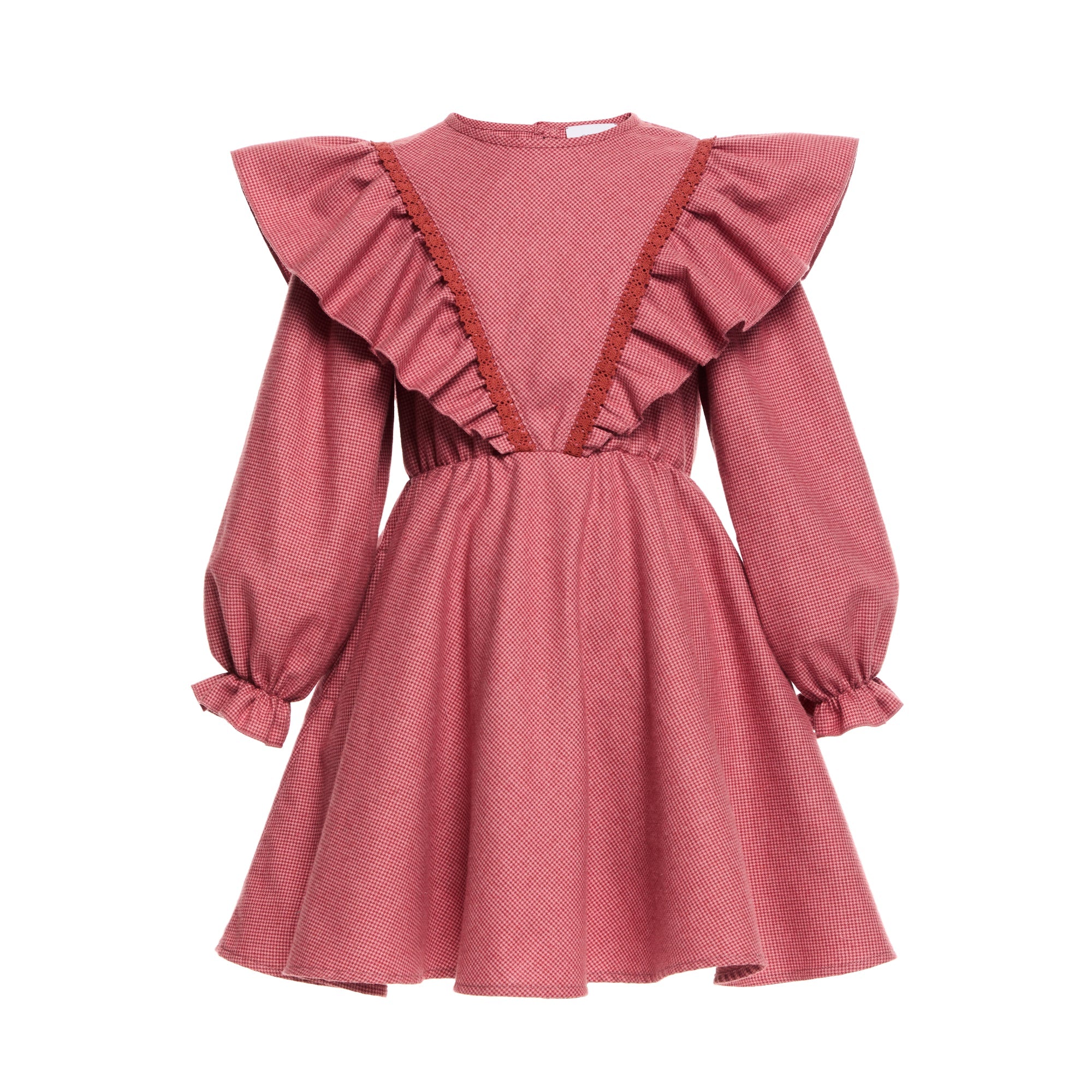 Cotton Dress With Ruffles Rosa, Pink