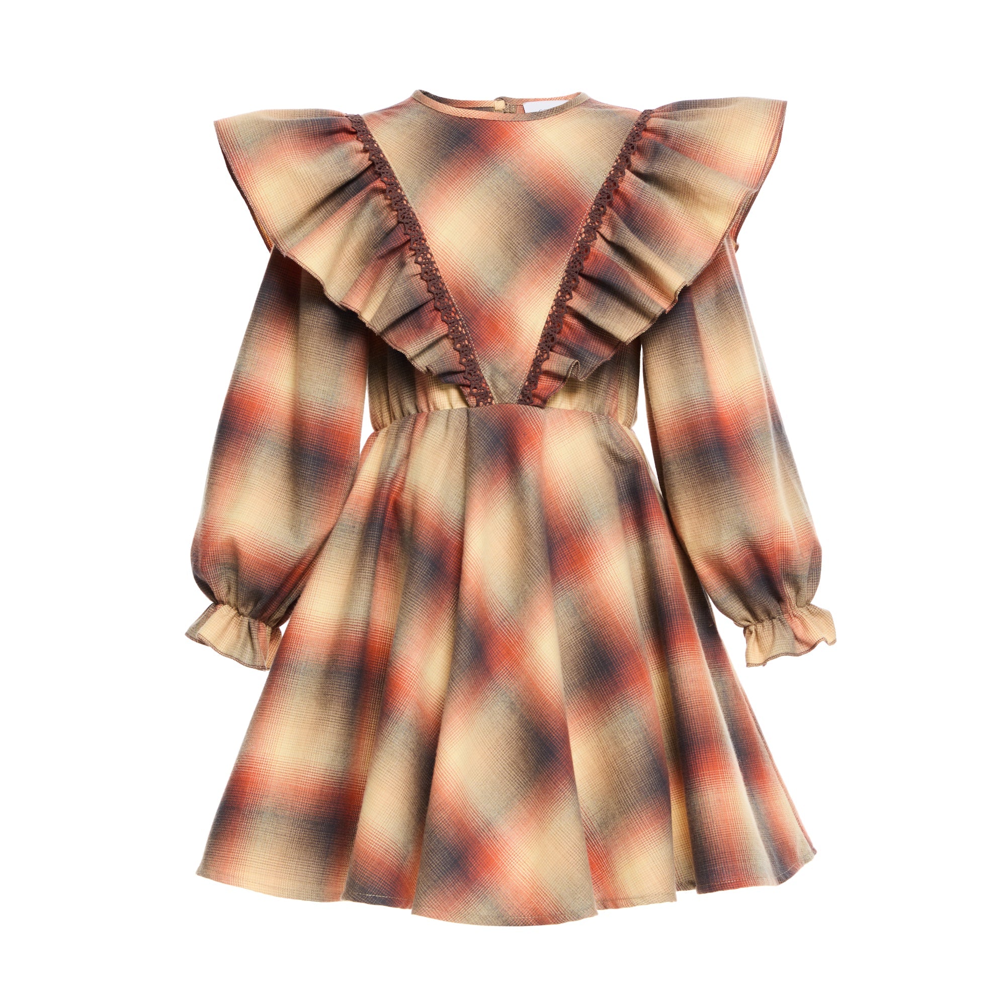 Cotton Dress With Ruffles Ciro, Yellow