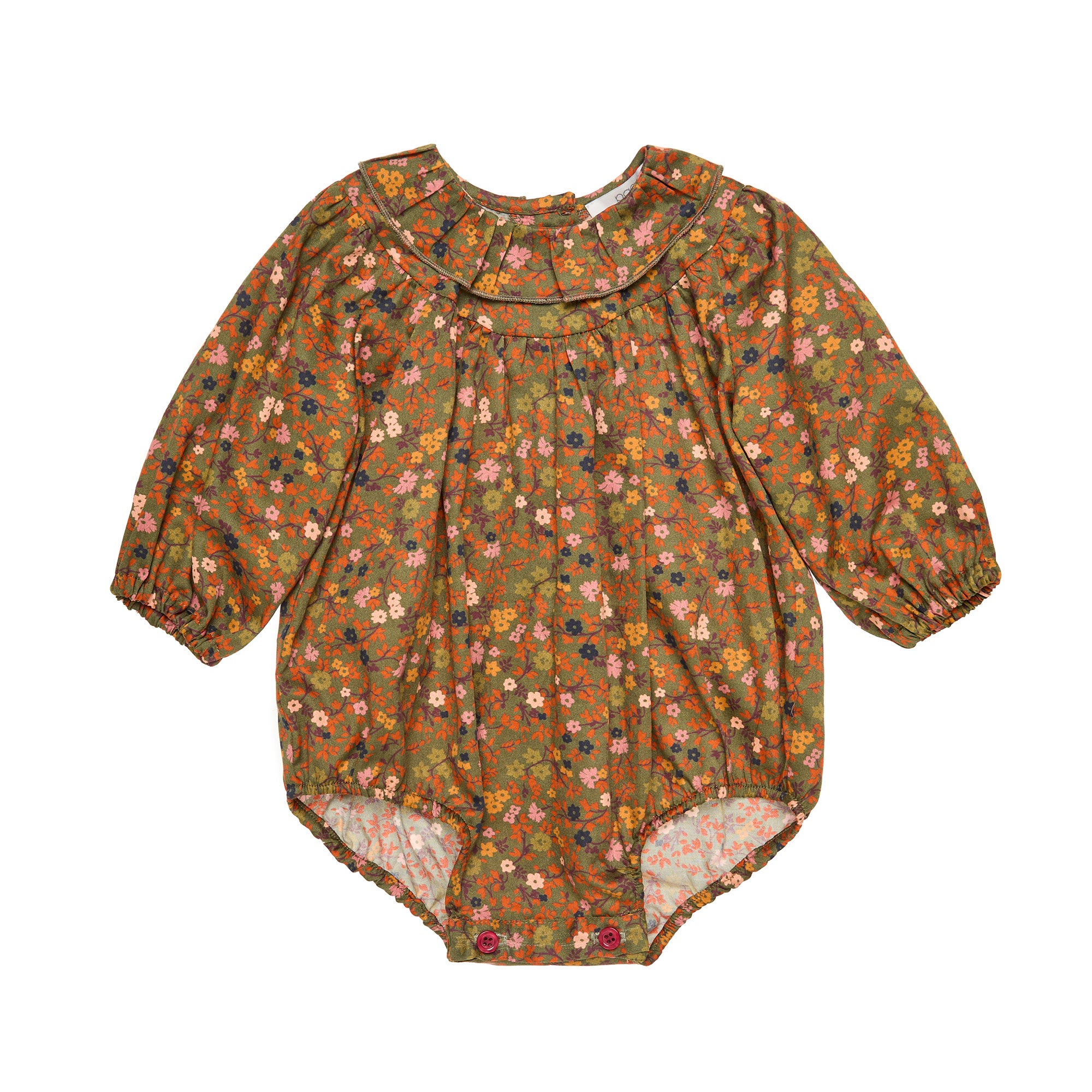 Cotton Baby Romper Fiorella, Green