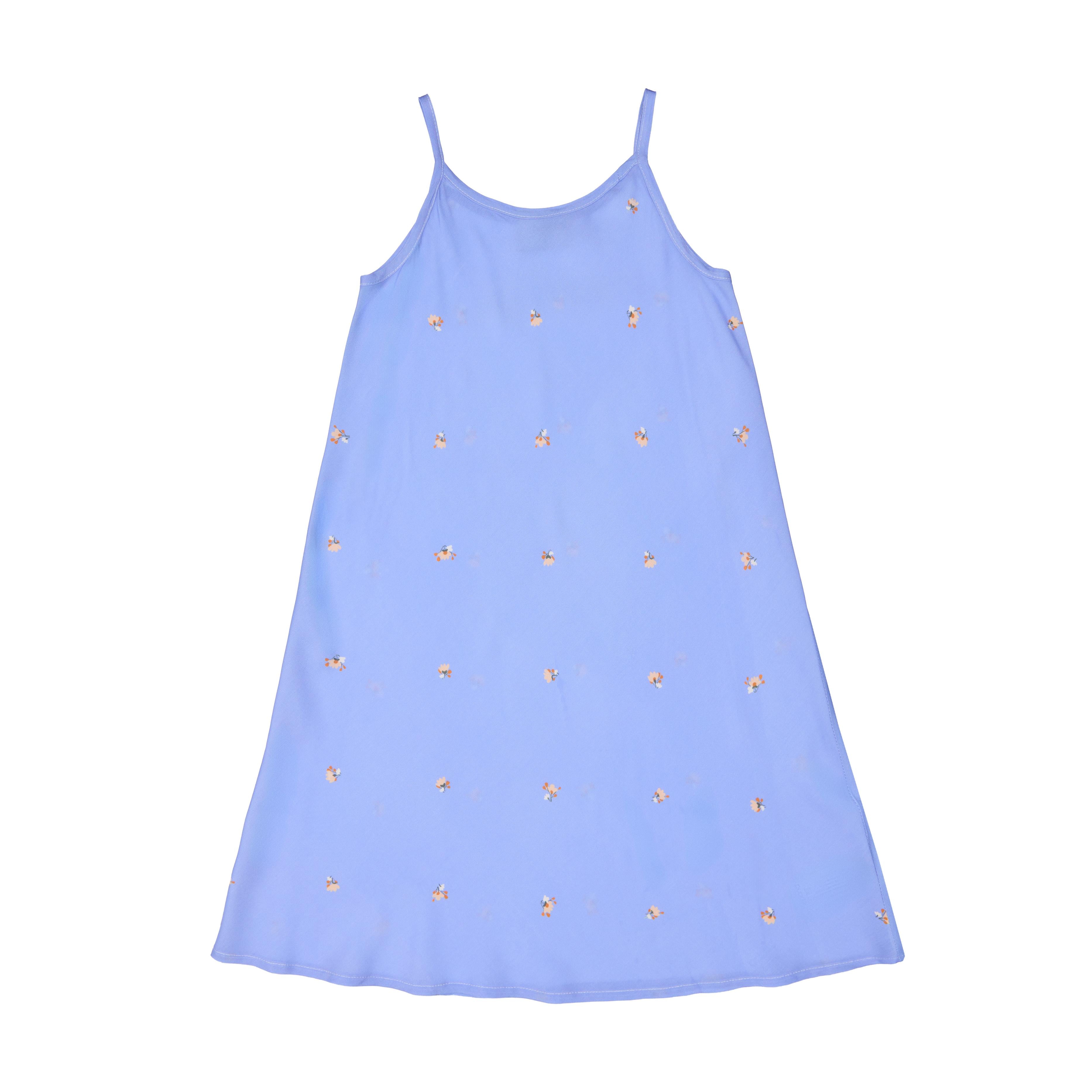 Wednesday Cotton Slip Dress, Blue