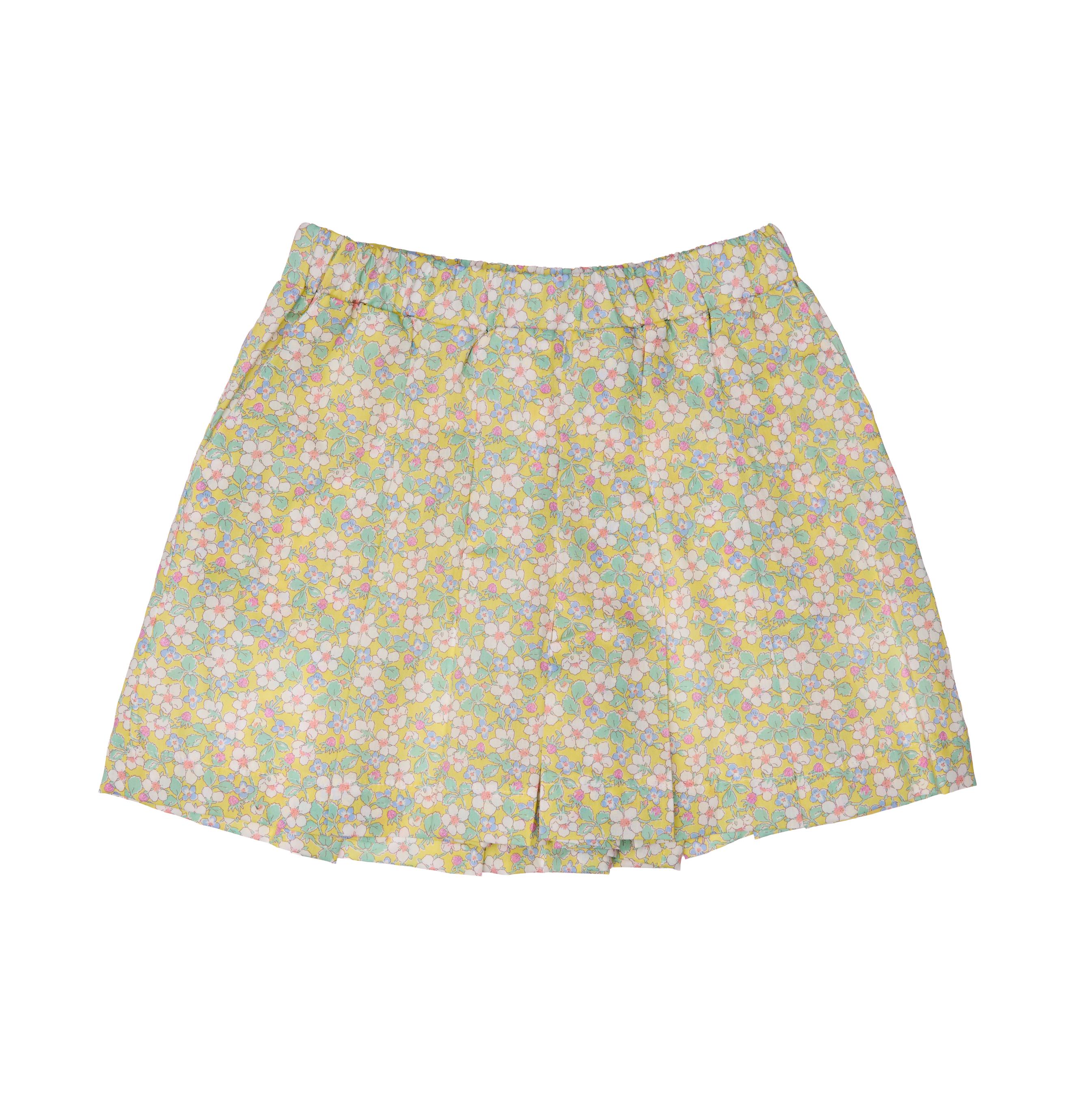 Friday Cotton Skorts, Floral Yellow