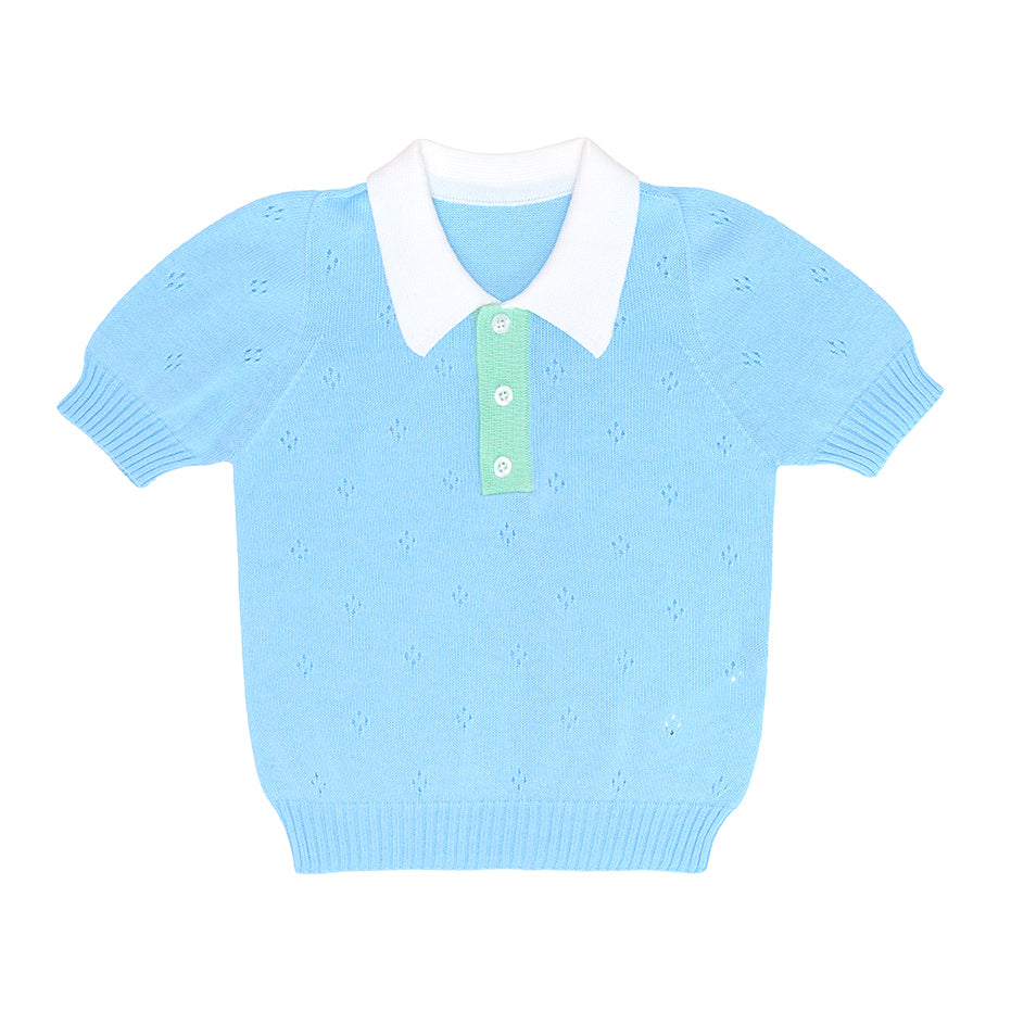 Kai Polo Shirt Cotton, Light Blue