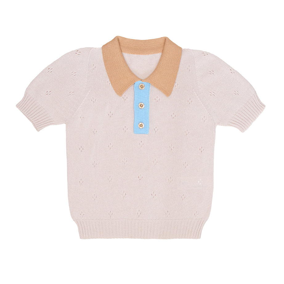 Kai Polo Shirt Cotton, Beige