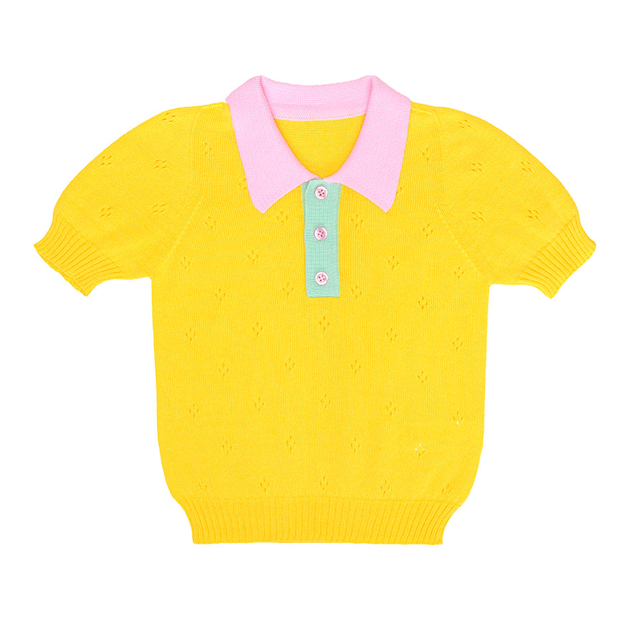 Kai Polo Shirt Cotton, Yellow