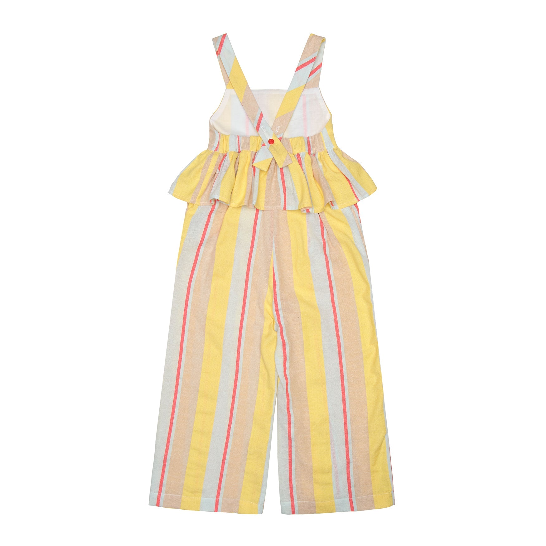 Harper Jumpsuit Cotton, Yellow Stripes