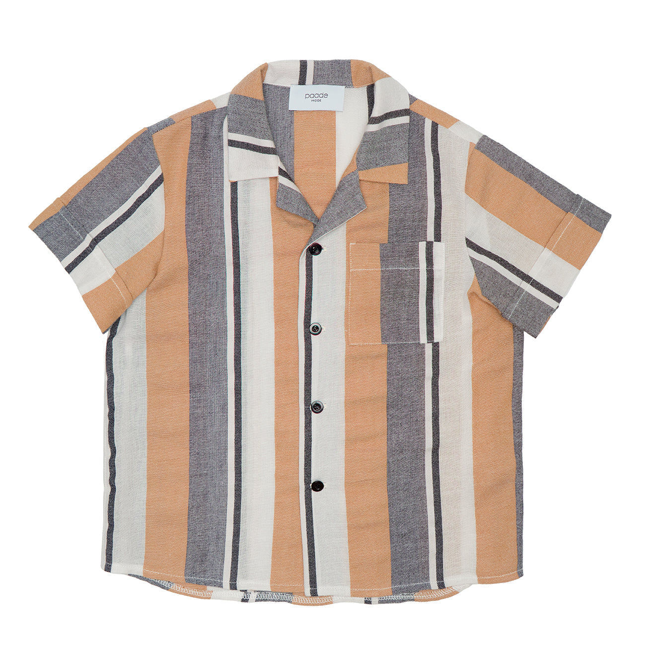 Harper Shirt Cotton, Brown Stripes