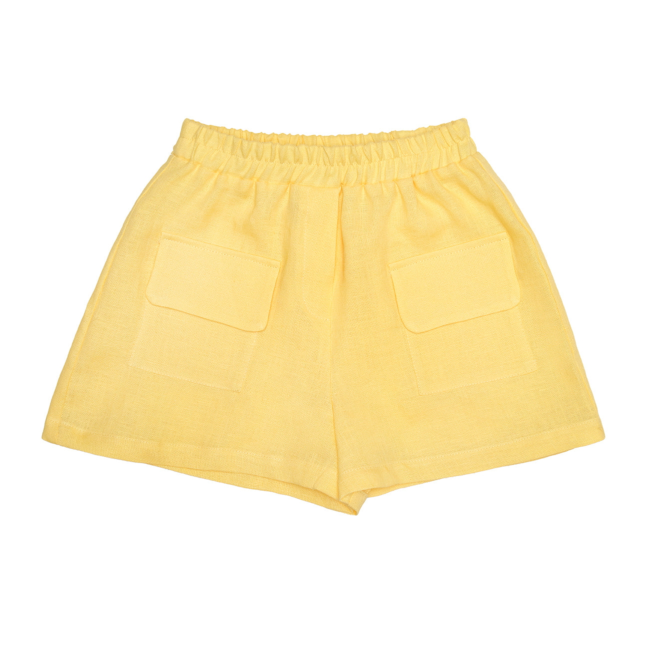 Aria Shorts With Pockets Linen, Yellow