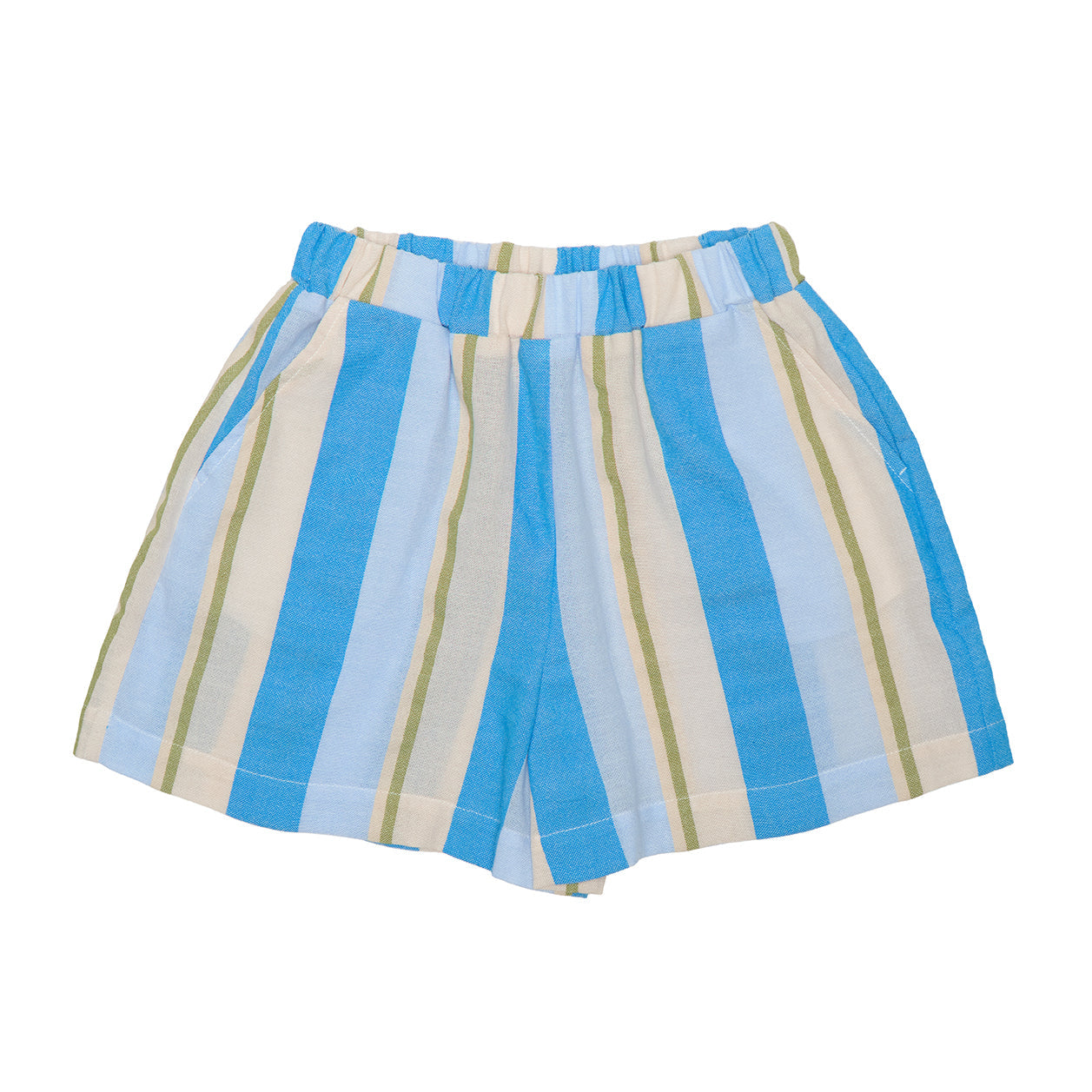Harper Shorts Cotton, Blue Stripes